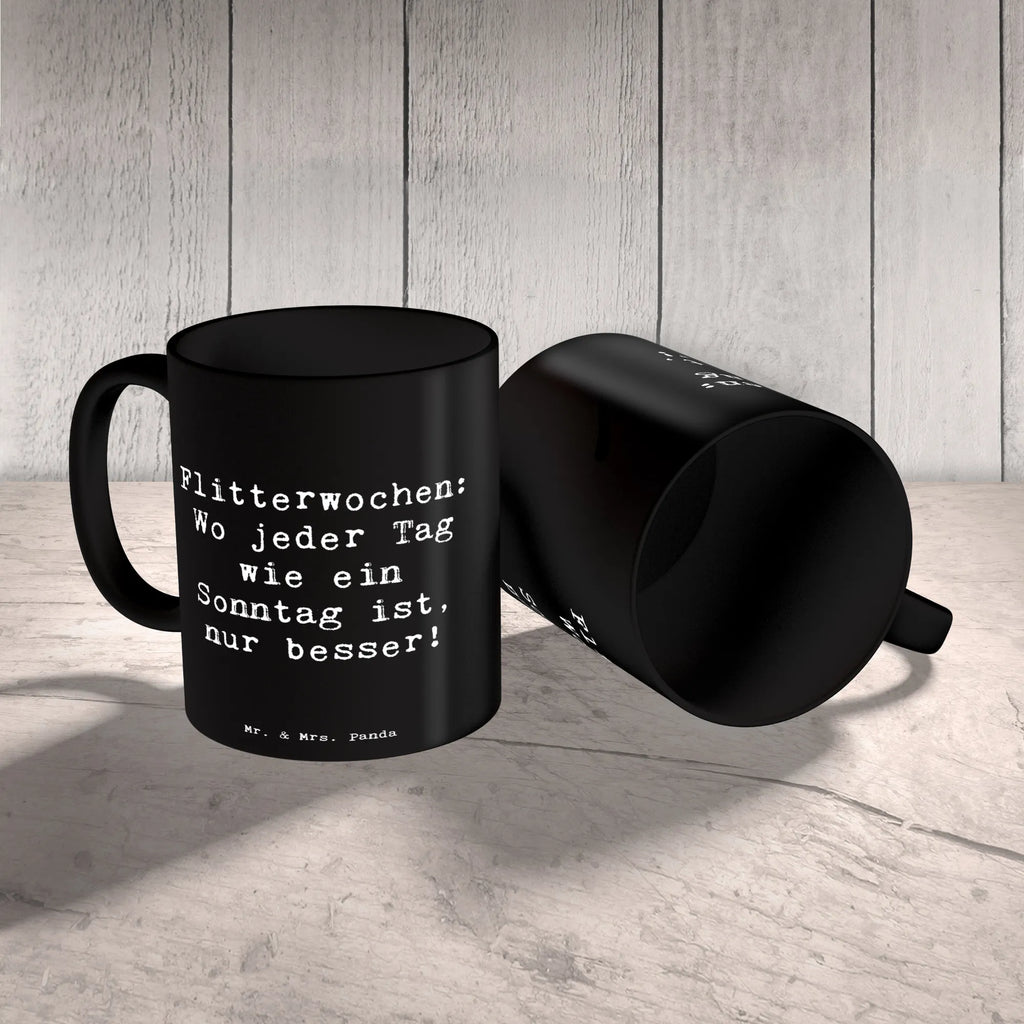 Tasse Spruch Flitterwochen-Magie Tasse mit Motiven, Keramiktasse, Tasse, Kaffeetasse, Teetasse, Tasse mit Zitaten, Porzellantasse, Geschenktasse, Bürotasse, Hochzeit, Hochzeitsgeschenk, Ehe, Hochzeitsfeier, Trauung, Trauungsgeschenk, Hochzeitskarte, Verlobungsfeier, Verlobungsgeschenk, Hochzeitsgeschenkideen, Hochzeitsgeschenke für Brautpaar