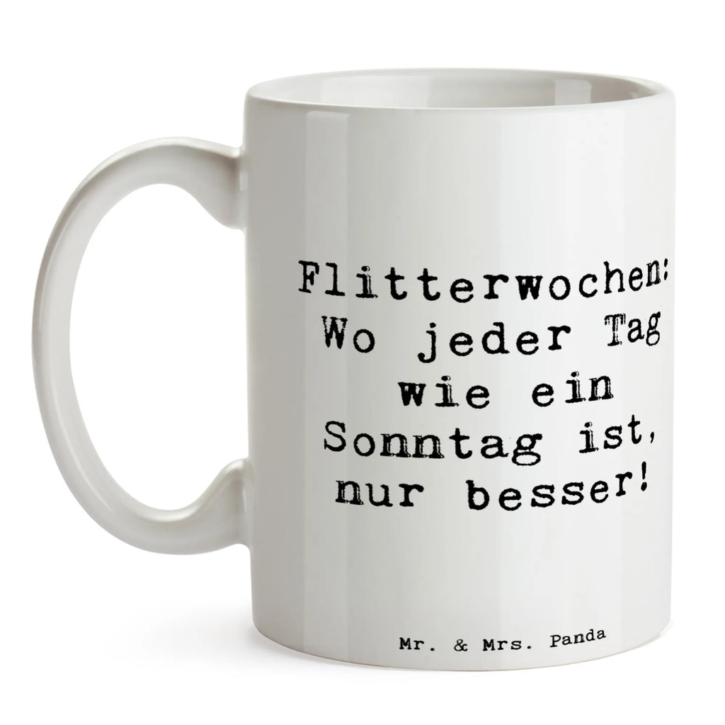 Tasse Spruch Flitterwochen-Magie Tasse mit Motiven, Keramiktasse, Tasse, Kaffeetasse, Teetasse, Tasse mit Zitaten, Porzellantasse, Geschenktasse, Bürotasse, Hochzeit, Hochzeitsgeschenk, Ehe, Hochzeitsfeier, Trauung, Trauungsgeschenk, Hochzeitskarte, Verlobungsfeier, Verlobungsgeschenk, Hochzeitsgeschenkideen, Hochzeitsgeschenke für Brautpaar