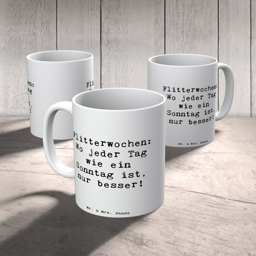 Tasse Spruch Flitterwochen-Magie Tasse mit Motiven, Keramiktasse, Tasse, Kaffeetasse, Teetasse, Tasse mit Zitaten, Porzellantasse, Geschenktasse, Bürotasse, Hochzeit, Hochzeitsgeschenk, Ehe, Hochzeitsfeier, Trauung, Trauungsgeschenk, Hochzeitskarte, Verlobungsfeier, Verlobungsgeschenk, Hochzeitsgeschenkideen, Hochzeitsgeschenke für Brautpaar