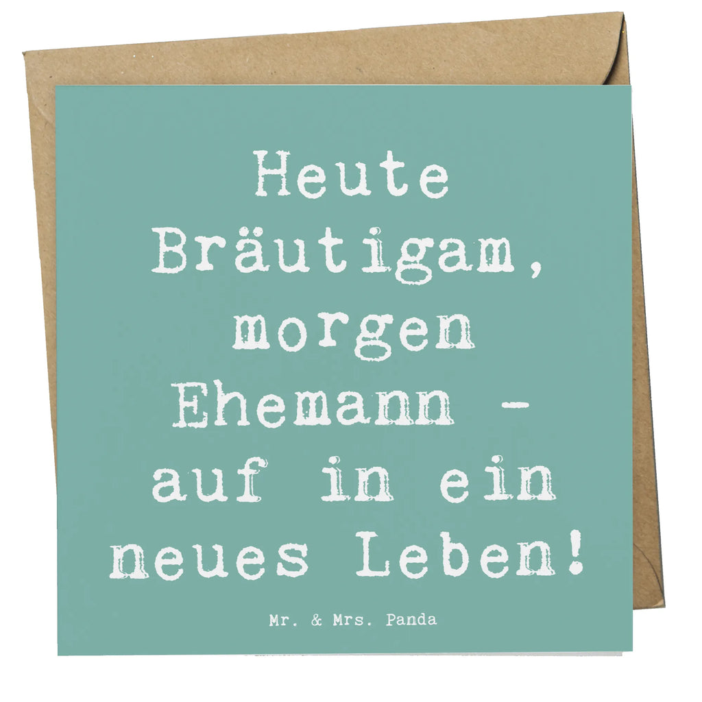 Deluxe Card Saying Heute Bräutigam, morgen Ehemann - auf in ein neues Leben! Klappkarte, Glückwunschkarte, Grußkarte, Geburtstagskarte, Karte, Hochzeitskarte, Hochwertige Klappkarte, Hochwertige Grußkarte, Einladungskarte, Hochzeit, Hochzeitsgeschenk, Ehe, Hochzeitsfeier, Trauung, Trauungsgeschenk, Verlobungsfeier, Verlobungsgeschenk, Hochzeitsgeschenkideen, Hochzeitsgeschenke für Brautpaar