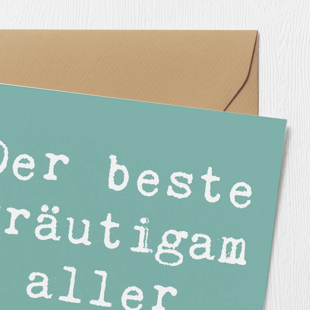 Deluxe Card Saying Der beste Bräutigam aller Zeiten! Karte, Hochzeitskarte, Glückwunschkarte, Geburtstagskarte, Einladungskarte, Hochwertige Grußkarte, Grußkarte, Klappkarte, Hochwertige Klappkarte, Hochzeit, Hochzeitsgeschenk, Ehe, Hochzeitsfeier, Trauung, Trauungsgeschenk, Verlobungsfeier, Verlobungsgeschenk, Hochzeitsgeschenkideen, Hochzeitsgeschenke für Brautpaar