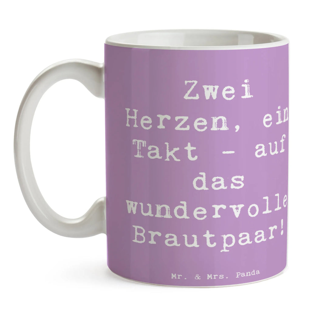 Mug Saying Zwei Herzen, ein Takt - auf das wundervolle Brautpaar! haferl, Motivtasse, Kaffeetasse, Bedruckte Tasse, Kaffeepott, statement tasse, tasse für büro, Keramikbecher, hochwertige tasse, Teepott, Tasse mit Spruch, Bürotasse, Kaffeebecher, Dekotasse, Mug, Tasse, kaffeetasse keramik, tasse für kaffee, Coffee Mug, kaffeetasse bedruckt, heißgetränkebecher, milchkaffeetasse, Trinktasse, Trinkbecher, Tasse mit Motiv, Designtasse, Bürobecher, Teebecher, design tasse, Geschenktasse, Pott, Keramiktasse, kaffeebecher bedruckt, Teetasse, Becher, Henkeltasse, Frühstücksbecher, Sprüchetasse, Kakaotasse, schöne tasse, kaffeebecher keramik, Henkelbecher, Frühstückstasse, Hochzeitsgeschenk, Hochzeit, Trauungsgeschenk, Hochzeitsgeschenke für Brautpaar, Hochzeitsgeschenkideen, Hochzeitsfeier, Verlobungsfeier, Hochzeitskarte, Verlobungsgeschenk, Trauung, Ehe