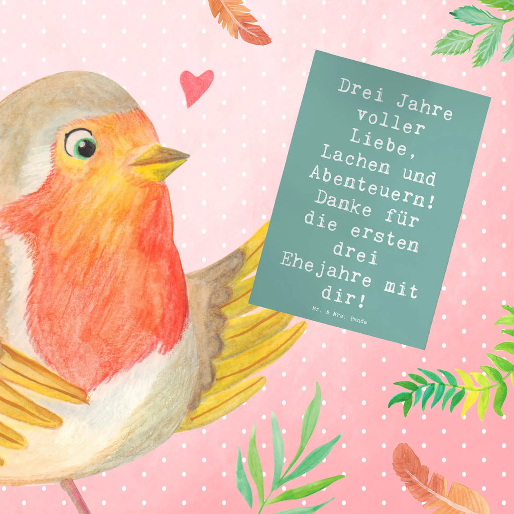 Greetings card Saying Drei Jahre voller Liebe, Lachen und Abenteuern! Danke für die ersten drei Ehejahre mit dir! Klappkarte, Einladungskarte, Ansichtskarten, Hochzeitskarte, Grußkarte, Karte, Geburtstagskarte, Glückwunschkarte, Hochzeit, Hochzeitsgeschenk, Ehe, Hochzeitsfeier, Trauung, Trauungsgeschenk, Verlobungsfeier, Verlobungsgeschenk, Hochzeitsgeschenkideen, Hochzeitsgeschenke für Brautpaar