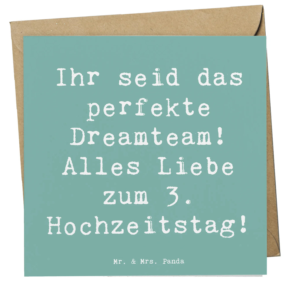 Deluxe Karte Spruch 3. Hochzeitstag Lederhochzeit Dreamteam Einladungskarte, Grußkarte, Karte, Hochzeitskarte, Hochwertige Grußkarte, Klappkarte, Glückwunschkarte, Hochwertige Klappkarte, Geburtstagskarte, Hochzeit, Hochzeitsgeschenk, Ehe, Hochzeitsfeier, Trauung, Trauungsgeschenk, Verlobungsfeier, Verlobungsgeschenk, Hochzeitsgeschenkideen, Hochzeitsgeschenke für Brautpaar