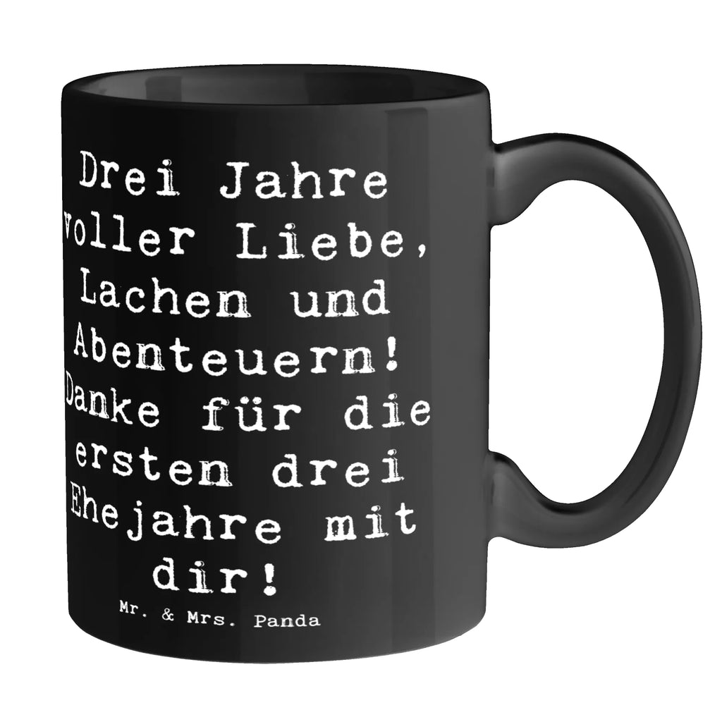 Mug Saying Drei Jahre voller Liebe, Lachen und Abenteuern! Danke für die ersten drei Ehejahre mit dir! Tasse, Porzellantasse, Kaffeetasse, Bürotasse, Tasse mit Motiven, Keramiktasse, Tasse mit Zitaten, Teetasse, Geschenktasse, Hochzeit, Hochzeitsgeschenk, Ehe, Hochzeitsfeier, Trauung, Trauungsgeschenk, Hochzeitskarte, Verlobungsfeier, Verlobungsgeschenk, Hochzeitsgeschenkideen, Hochzeitsgeschenke für Brautpaar