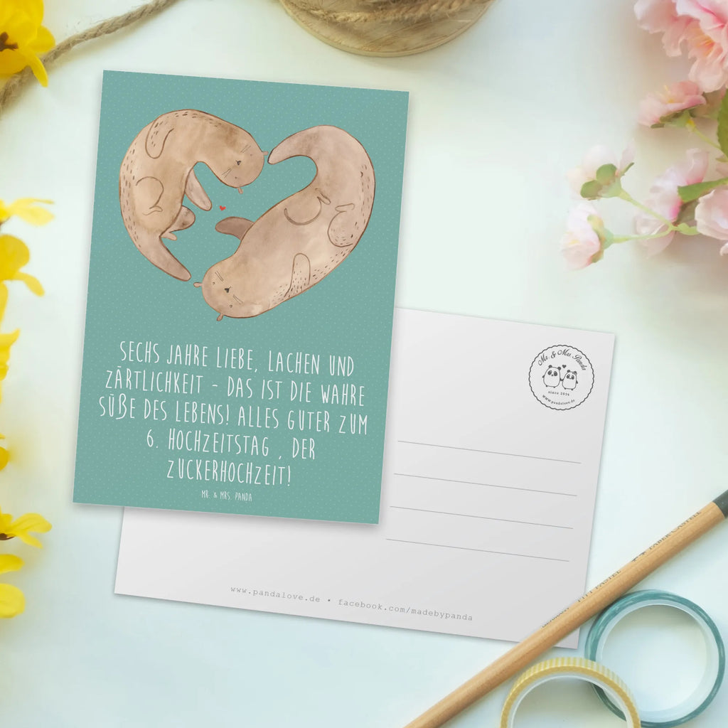 Postcard Sechs Jahre Liebe, Lachen und Zärtlichkeit - das ist die wahre Süße des Lebens! Alles Guter zum 6. Hochzeitstag , der Zuckerhochzeit! Postkarte, Karte, Geschenkkarte, Grußkarte, Einladung, Ansichtskarte, Geburtstagskarte, Einladungskarte, Dankeskarte, Ansichtskarten, Einladung Geburtstag, Einladungskarten Geburtstag, Hochzeit, Hochzeitsgeschenk, Ehe, Hochzeitsfeier, Trauung, Trauungsgeschenk, Hochzeitskarte, Verlobungsfeier, Verlobungsgeschenk, Hochzeitsgeschenkideen, Hochzeitsgeschenke für Brautpaar