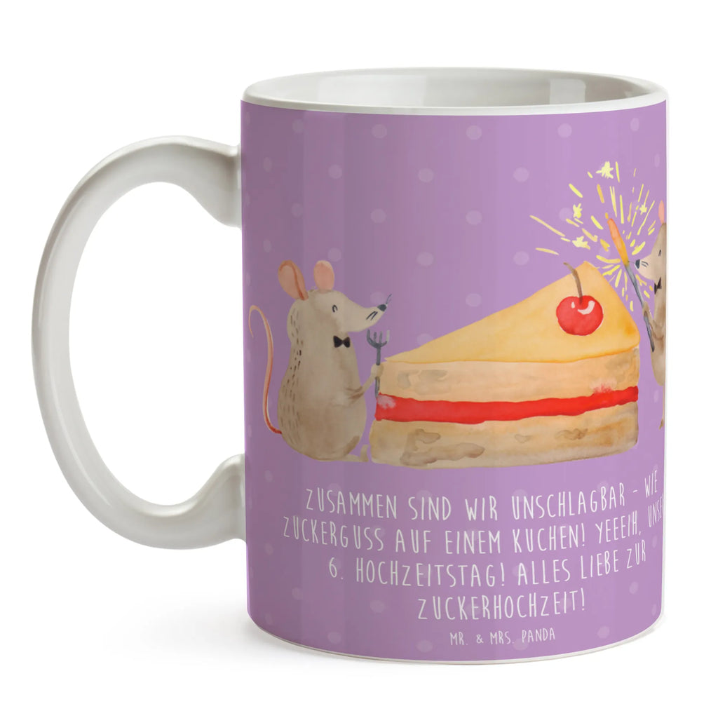 Tasse 6. Hochzeitstag Zuckerhochzeit Keramiktasse, Porzellantasse, Tasse, Tasse mit Motiven, Geschenktasse, Tasse mit Zitaten, Teetasse, Kaffeetasse, Bürotasse, Hochzeit, Hochzeitsgeschenk, Ehe, Hochzeitsfeier, Trauung, Trauungsgeschenk, Hochzeitskarte, Verlobungsfeier, Verlobungsgeschenk, Hochzeitsgeschenkideen, Hochzeitsgeschenke für Brautpaar