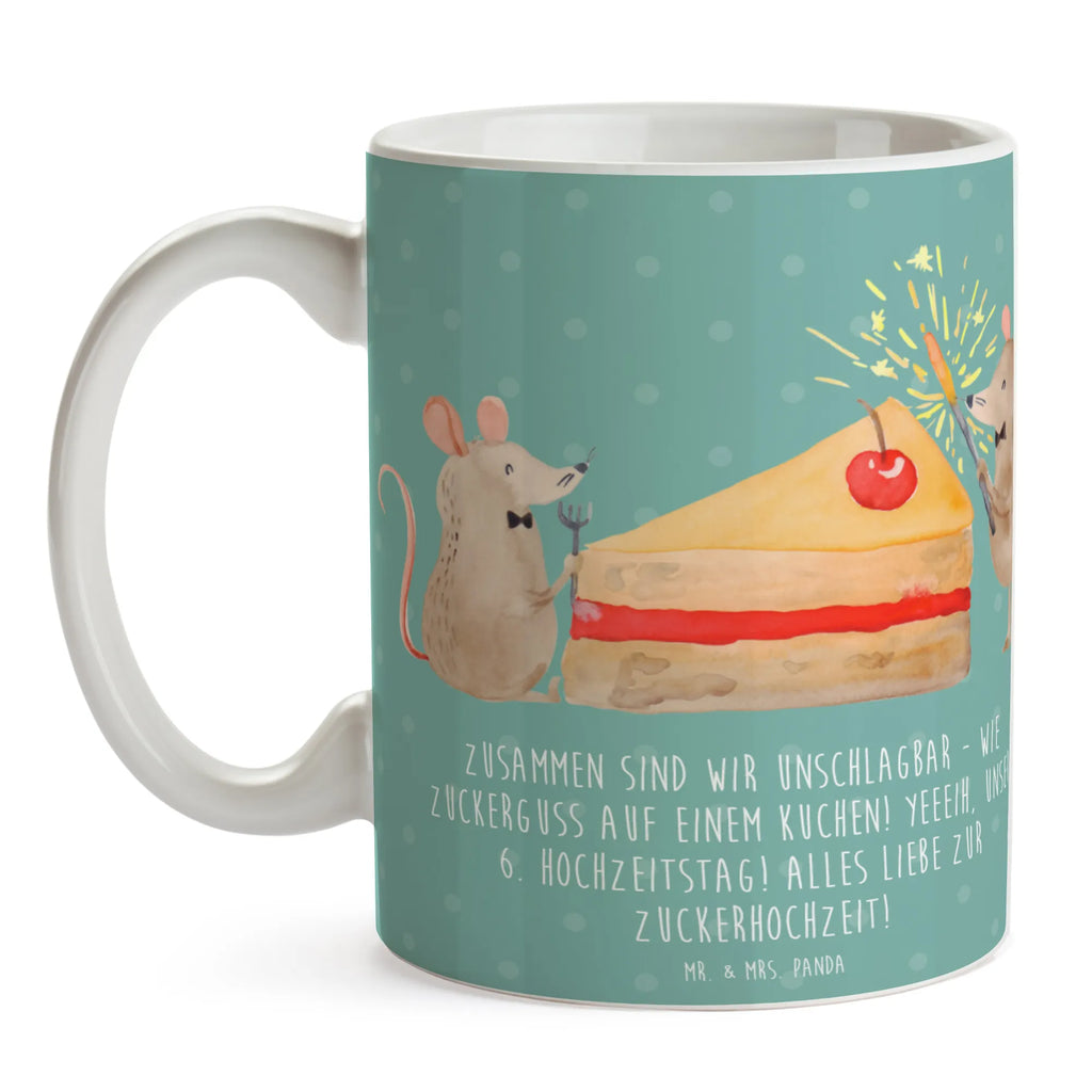 Tasse 6. Hochzeitstag Zuckerhochzeit Keramiktasse, Porzellantasse, Tasse, Tasse mit Motiven, Geschenktasse, Tasse mit Zitaten, Teetasse, Kaffeetasse, Bürotasse, Hochzeit, Hochzeitsgeschenk, Ehe, Hochzeitsfeier, Trauung, Trauungsgeschenk, Hochzeitskarte, Verlobungsfeier, Verlobungsgeschenk, Hochzeitsgeschenkideen, Hochzeitsgeschenke für Brautpaar