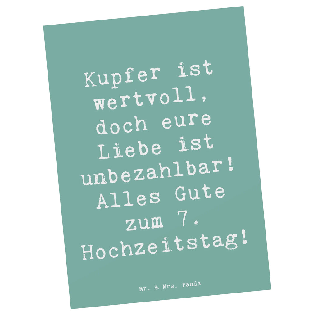 Postcard Saying Kupfer ist wertvoll, doch eure Liebe ist unbezahlbar! Alles Gute zum 7. Hochzeitstag! Postkarte, Karte, Geschenkkarte, Grußkarte, Einladung, Ansichtskarte, Geburtstagskarte, Einladungskarte, Dankeskarte, Ansichtskarten, Einladung Geburtstag, Einladungskarten Geburtstag, Hochzeit, Hochzeitsgeschenk, Ehe, Hochzeitsfeier, Trauung, Trauungsgeschenk, Hochzeitskarte, Verlobungsfeier, Verlobungsgeschenk, Hochzeitsgeschenkideen, Hochzeitsgeschenke für Brautpaar