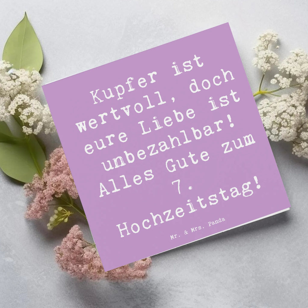 Deluxe Karte Spruch 7. Hochzeitstag Kupferhochzeit Hochwertige Klappkarte, Hochzeitskarte, Einladungskarte, Grußkarte, Klappkarte, Geburtstagskarte, Karte, Glückwunschkarte, Hochwertige Grußkarte, Hochzeit, Hochzeitsgeschenk, Ehe, Hochzeitsfeier, Trauung, Trauungsgeschenk, Verlobungsfeier, Verlobungsgeschenk, Hochzeitsgeschenkideen, Hochzeitsgeschenke für Brautpaar