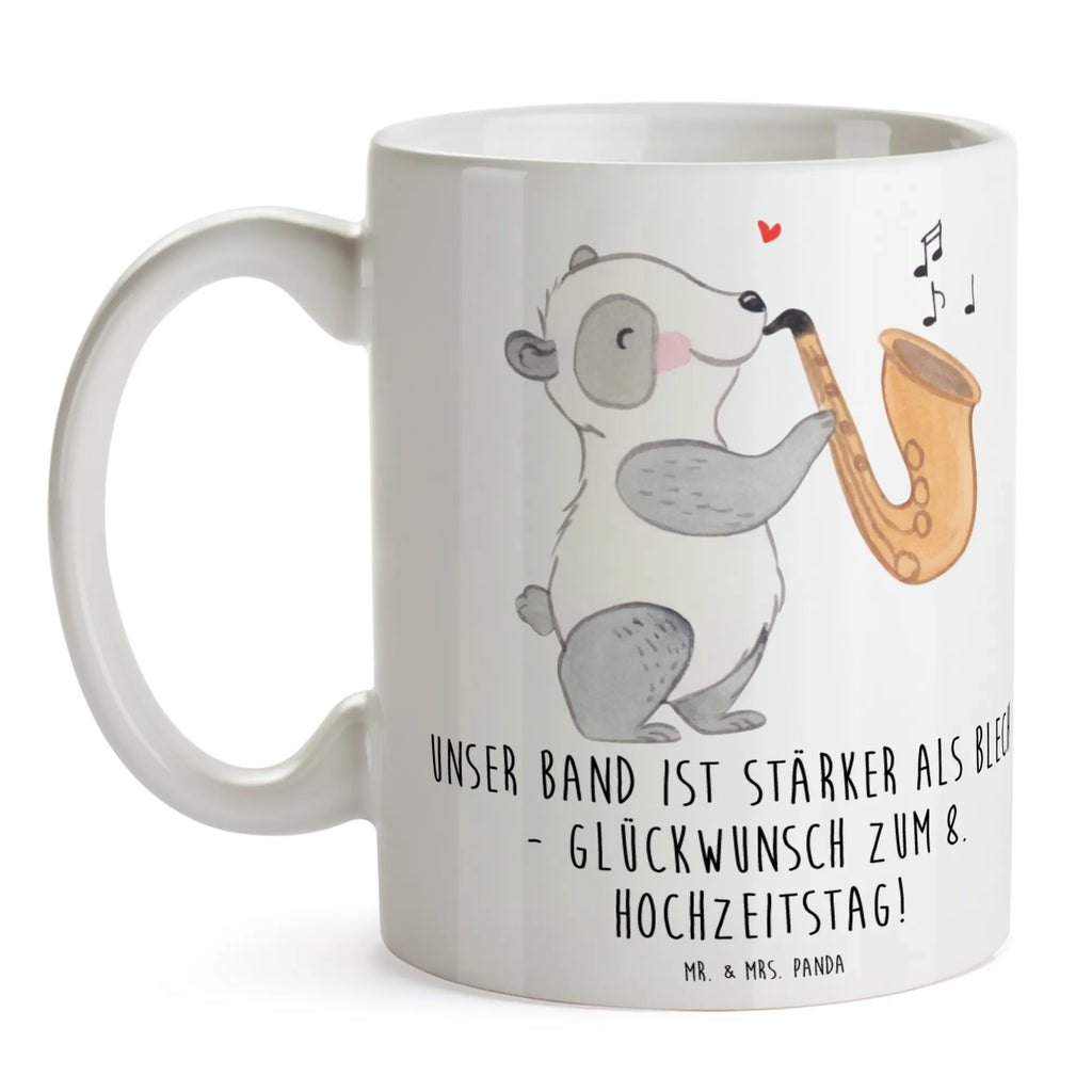 Mug Unser Band ist stärker als Blech - Glückwunsch zum 8. Hochzeitstag! Kaffeetasse, Bürotasse, Tasse, Geschenktasse, Tasse mit Zitaten, Teetasse, Tasse mit Motiven, Porzellantasse, Keramiktasse, Hochzeit, Hochzeitsgeschenk, Ehe, Hochzeitsfeier, Trauung, Trauungsgeschenk, Hochzeitskarte, Verlobungsfeier, Verlobungsgeschenk, Hochzeitsgeschenkideen, Hochzeitsgeschenke für Brautpaar
