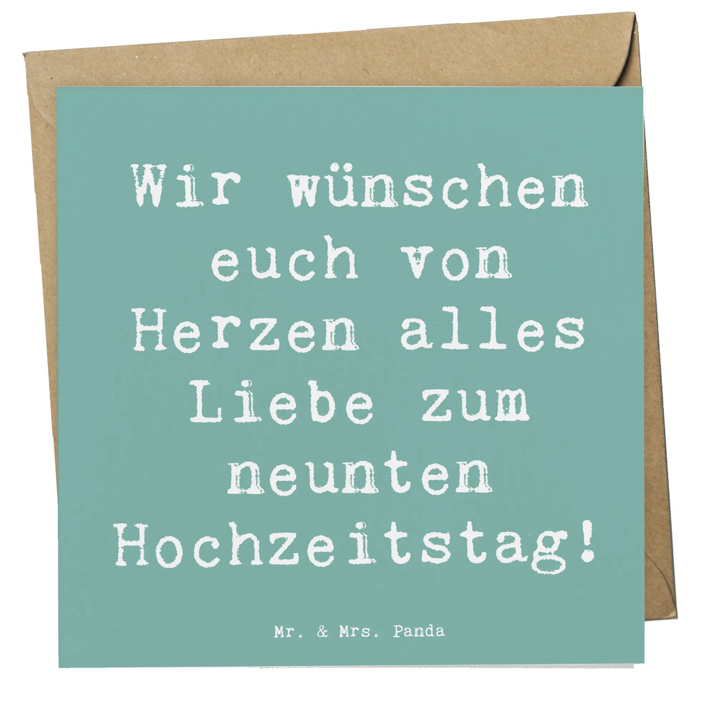 Deluxe Card Saying Wir wünschen euch von Herzen alles Liebe zum neunten Hochzeitstag! Hochwertige Klappkarte, Hochwertige Grußkarte, Einladungskarte, Grußkarte, Glückwunschkarte, Karte, Geburtstagskarte, Hochzeitskarte, Klappkarte, Hochzeit, Hochzeitsgeschenk, Ehe, Hochzeitsfeier, Trauung, Trauungsgeschenk, Verlobungsfeier, Verlobungsgeschenk, Hochzeitsgeschenkideen, Hochzeitsgeschenke für Brautpaar
