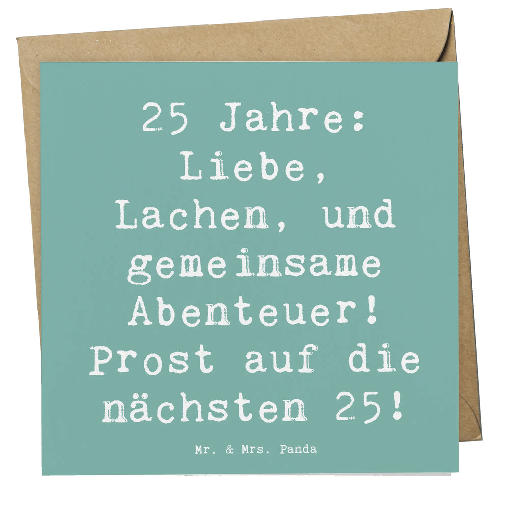 Deluxe Card Saying 25 Jahre: Liebe, Lachen, und gemeinsame Abenteuer! Prost auf die nächsten 25! Hochwertige Grußkarte, Glückwunschkarte, Einladungskarte, Hochzeitskarte, Grußkarte, Hochwertige Klappkarte, Geburtstagskarte, Klappkarte, Karte, Hochzeit, Hochzeitsgeschenk, Ehe, Hochzeitsfeier, Trauung, Trauungsgeschenk, Verlobungsfeier, Verlobungsgeschenk, Hochzeitsgeschenkideen, Hochzeitsgeschenke für Brautpaar