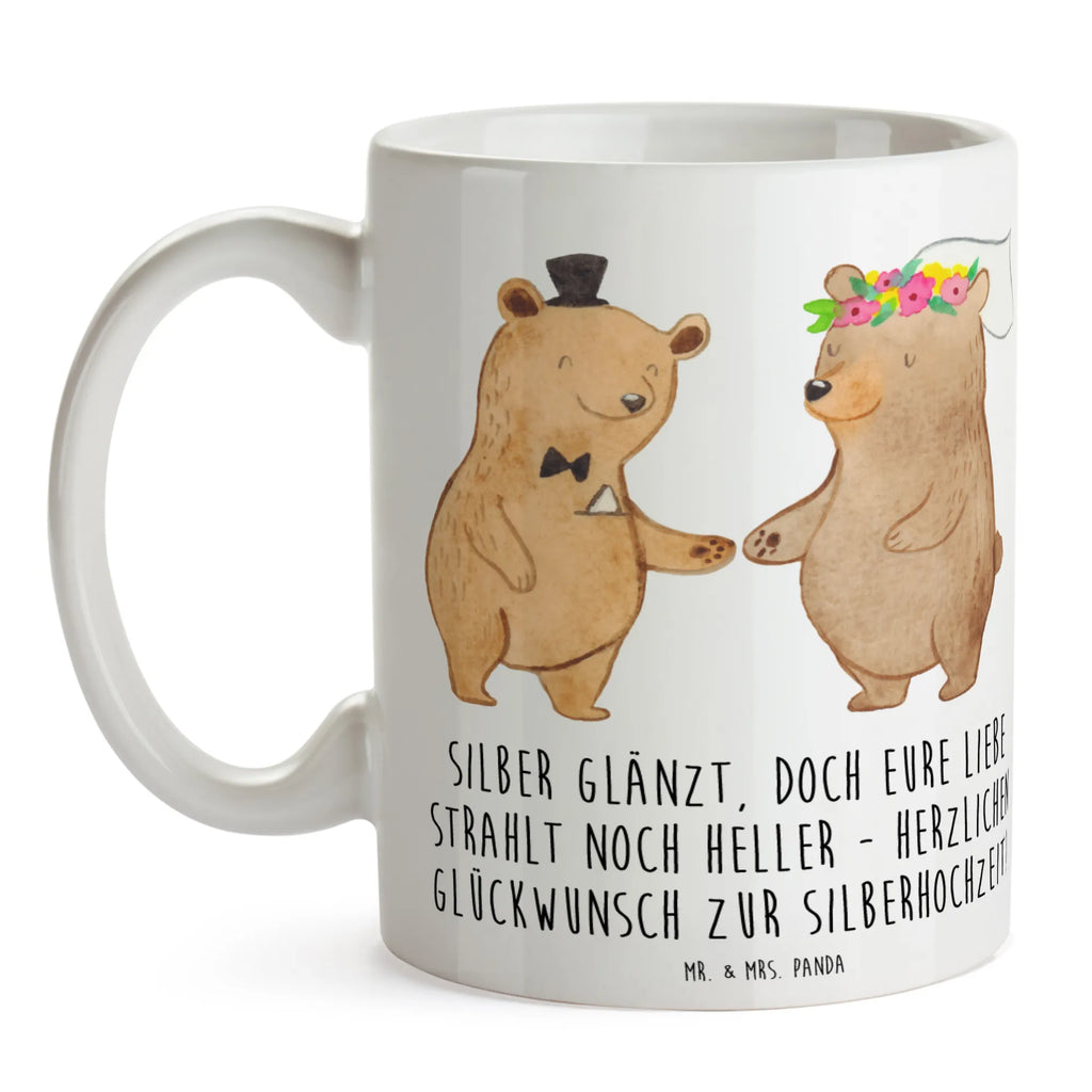 Mug Silber glänzt, doch eure Liebe strahlt noch heller - Herzlichen Glückwunsch zur Silberhochzeit! Geschenktasse, Bürotasse, Keramiktasse, Tasse mit Zitaten, Tasse, Teetasse, Kaffeetasse, Porzellantasse, Tasse mit Motiven, Hochzeit, Hochzeitsgeschenk, Ehe, Hochzeitsfeier, Trauung, Trauungsgeschenk, Hochzeitskarte, Verlobungsfeier, Verlobungsgeschenk, Hochzeitsgeschenkideen, Hochzeitsgeschenke für Brautpaar