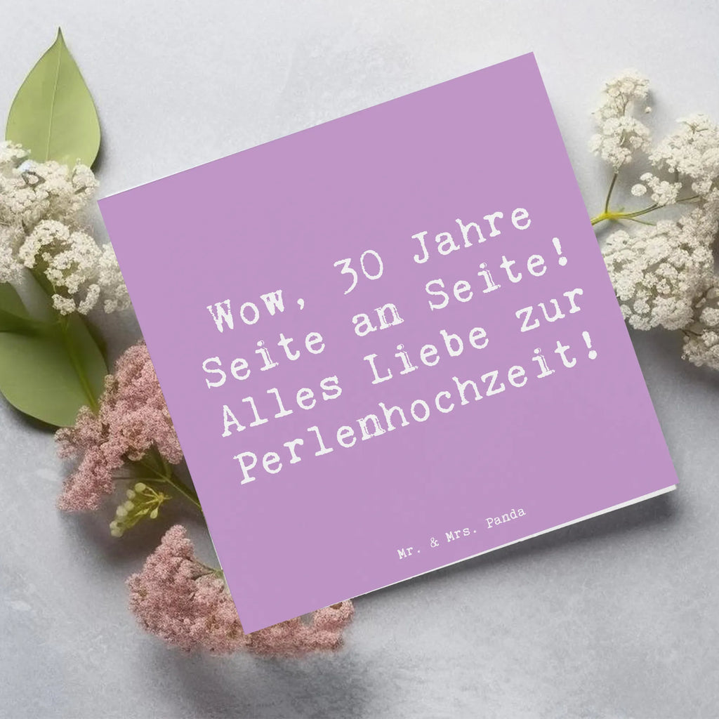 Deluxe Card Saying Wow, 30 Jahre Seite an Seite! Alles Liebe zur Perlenhochzeit! Hochwertige Grußkarte, Grußkarte, Einladungskarte, Klappkarte, Geburtstagskarte, Hochzeitskarte, Hochwertige Klappkarte, Karte, Glückwunschkarte, Hochzeit, Hochzeitsgeschenk, Ehe, Hochzeitsfeier, Trauung, Trauungsgeschenk, Verlobungsfeier, Verlobungsgeschenk, Hochzeitsgeschenkideen, Hochzeitsgeschenke für Brautpaar