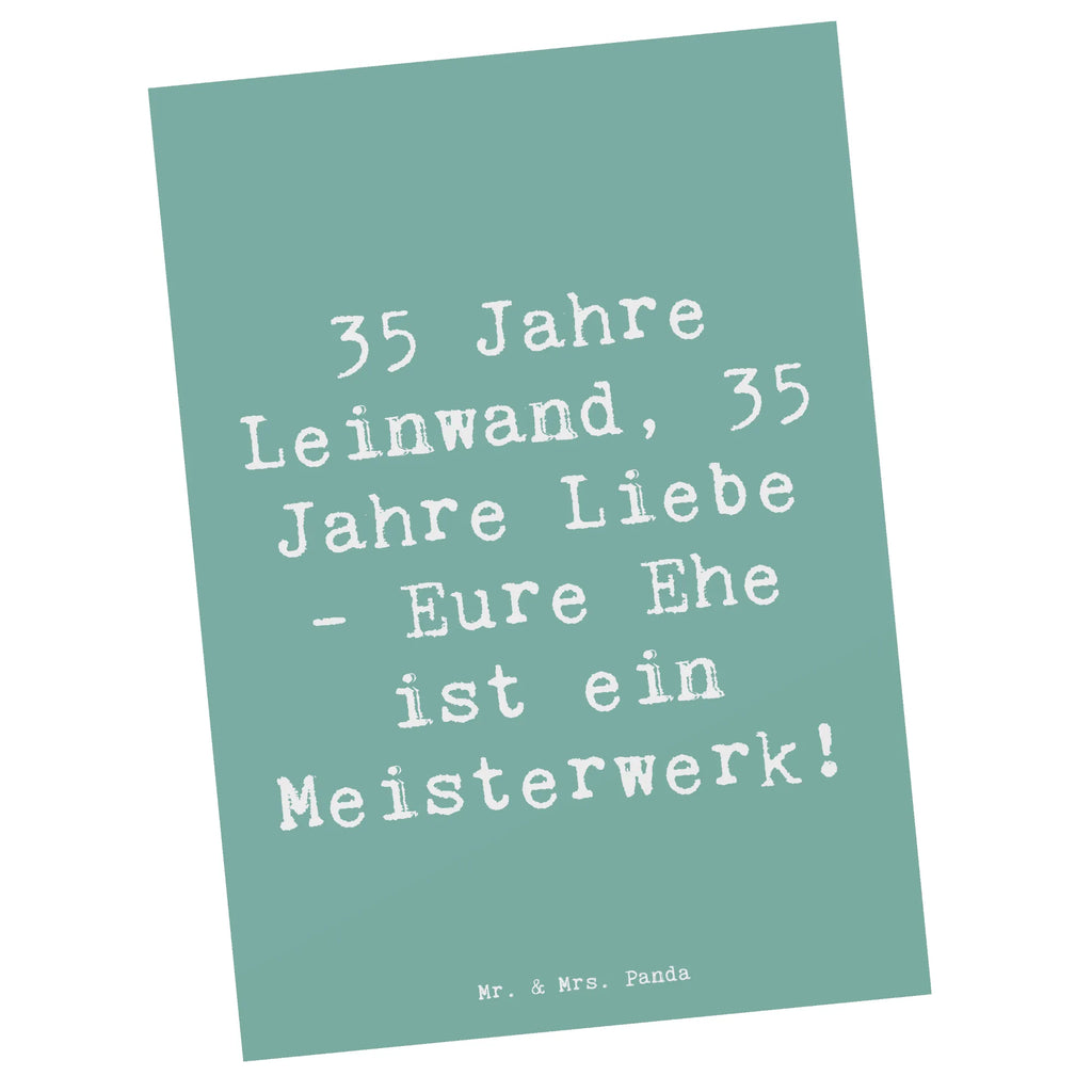Postcard Saying 35 Jahre Leinwand, 35 Jahre Liebe - Eure Ehe ist ein Meisterwerk! Grußkarte, Ansichtskarten, Einladungskarte, Geburtstagskarte, Postkarte, Geschenkkarte, Dankeskarte, Einladung, Karte, Einladung Geburtstag, Einladungskarten Geburtstag, Ansichtskarte, Hochzeit, Hochzeitsgeschenk, Ehe, Hochzeitsfeier, Trauung, Trauungsgeschenk, Hochzeitskarte, Verlobungsfeier, Verlobungsgeschenk, Hochzeitsgeschenkideen, Hochzeitsgeschenke für Brautpaar