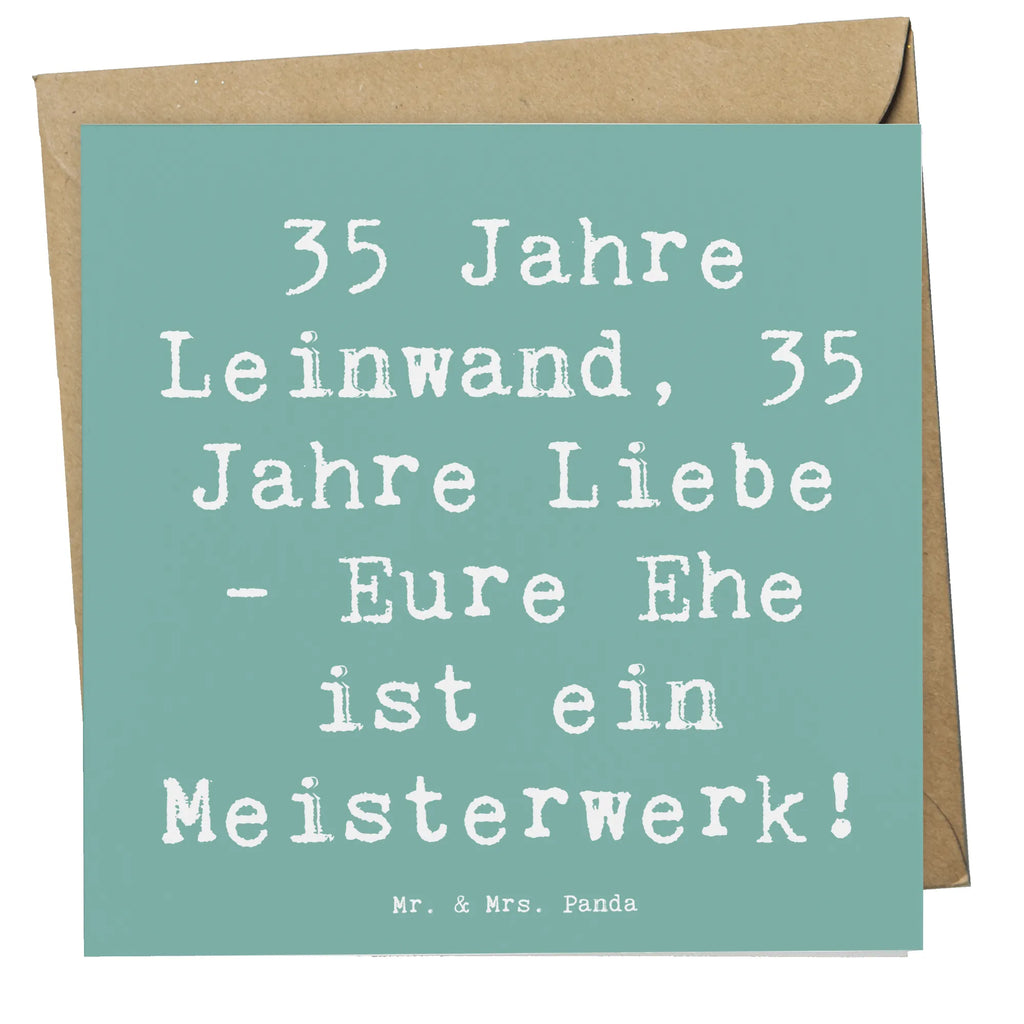 Deluxe Karte Spruch 35. Hochzeitstag Leinwandhochzeit Grußkarte, Hochwertige Klappkarte, Geburtstagskarte, Klappkarte, Einladungskarte, Karte, Hochzeitskarte, Glückwunschkarte, Hochwertige Grußkarte, Hochzeit, Hochzeitsgeschenk, Ehe, Hochzeitsfeier, Trauung, Trauungsgeschenk, Verlobungsfeier, Verlobungsgeschenk, Hochzeitsgeschenkideen, Hochzeitsgeschenke für Brautpaar