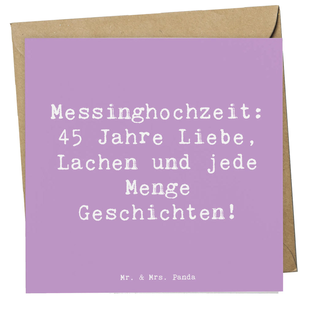 Deluxe Card Saying Messinghochzeit: 45 Jahre Liebe, Lachen und jede Menge Geschichten! Grußkarte, Karte, Geburtstagskarte, Hochzeitskarte, Klappkarte, Hochwertige Klappkarte, Einladungskarte, Glückwunschkarte, Hochwertige Grußkarte, Hochzeit, Hochzeitsgeschenk, Ehe, Hochzeitsfeier, Trauung, Trauungsgeschenk, Verlobungsfeier, Verlobungsgeschenk, Hochzeitsgeschenkideen, Hochzeitsgeschenke für Brautpaar