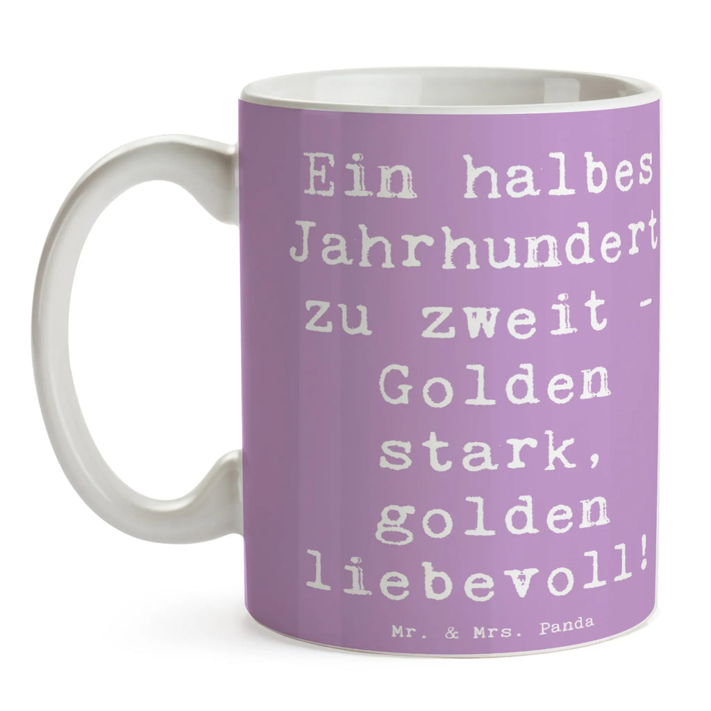 Mug Saying Ein halbes Jahrhundert zu zweit - Golden stark, golden liebevoll! Sprüchetasse, Mug, Frühstückstasse, heißgetränkebecher, haferl, schöne tasse, tasse für kaffee, Kaffeetasse, Dekotasse, Kaffeepott, Motivtasse, Bürobecher, Henkelbecher, kaffeebecher bedruckt, Bedruckte Tasse, Henkeltasse, Keramiktasse, Kakaotasse, Kaffeebecher, tasse für büro, Coffee Mug, Tasse, Designtasse, Bürotasse, milchkaffeetasse, statement tasse, Geschenktasse, design tasse, kaffeebecher keramik, Tasse mit Motiv, Trinkbecher, Tasse mit Spruch, Frühstücksbecher, hochwertige tasse, Teetasse, Teebecher, Pott, Teepott, kaffeetasse keramik, kaffeetasse bedruckt, Becher, Keramikbecher, Trinktasse, Hochzeitsgeschenk, Hochzeit, Trauungsgeschenk, Hochzeitsgeschenke für Brautpaar, Hochzeitsgeschenkideen, Hochzeitsfeier, Verlobungsfeier, Hochzeitskarte, Verlobungsgeschenk, Trauung, Ehe