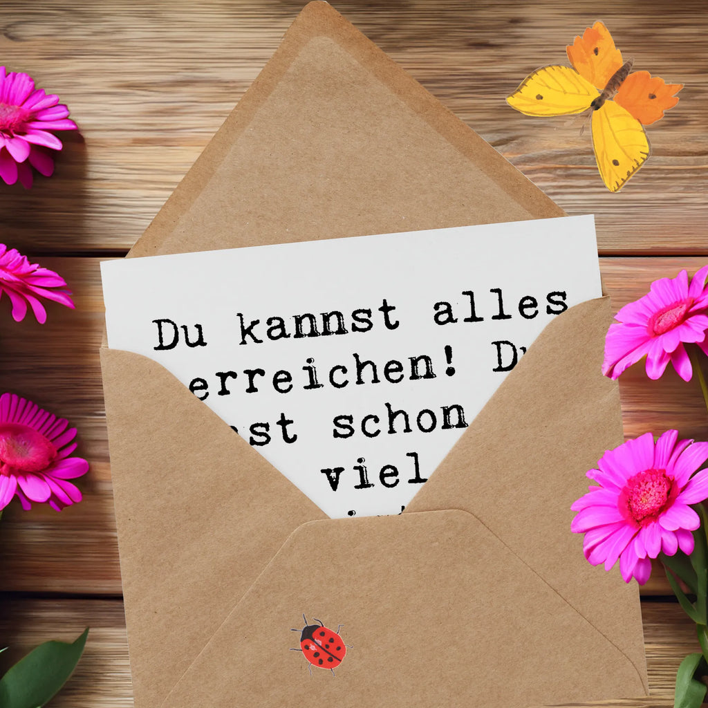 Deluxe Karte Spruch Selbstvertrauen stärken Glückwunschkarte, Geburtstagskarte, Einladungskarte, Hochwertige Grußkarte, Karte, Grußkarte, Hochzeitskarte, Hochwertige Klappkarte, Klappkarte