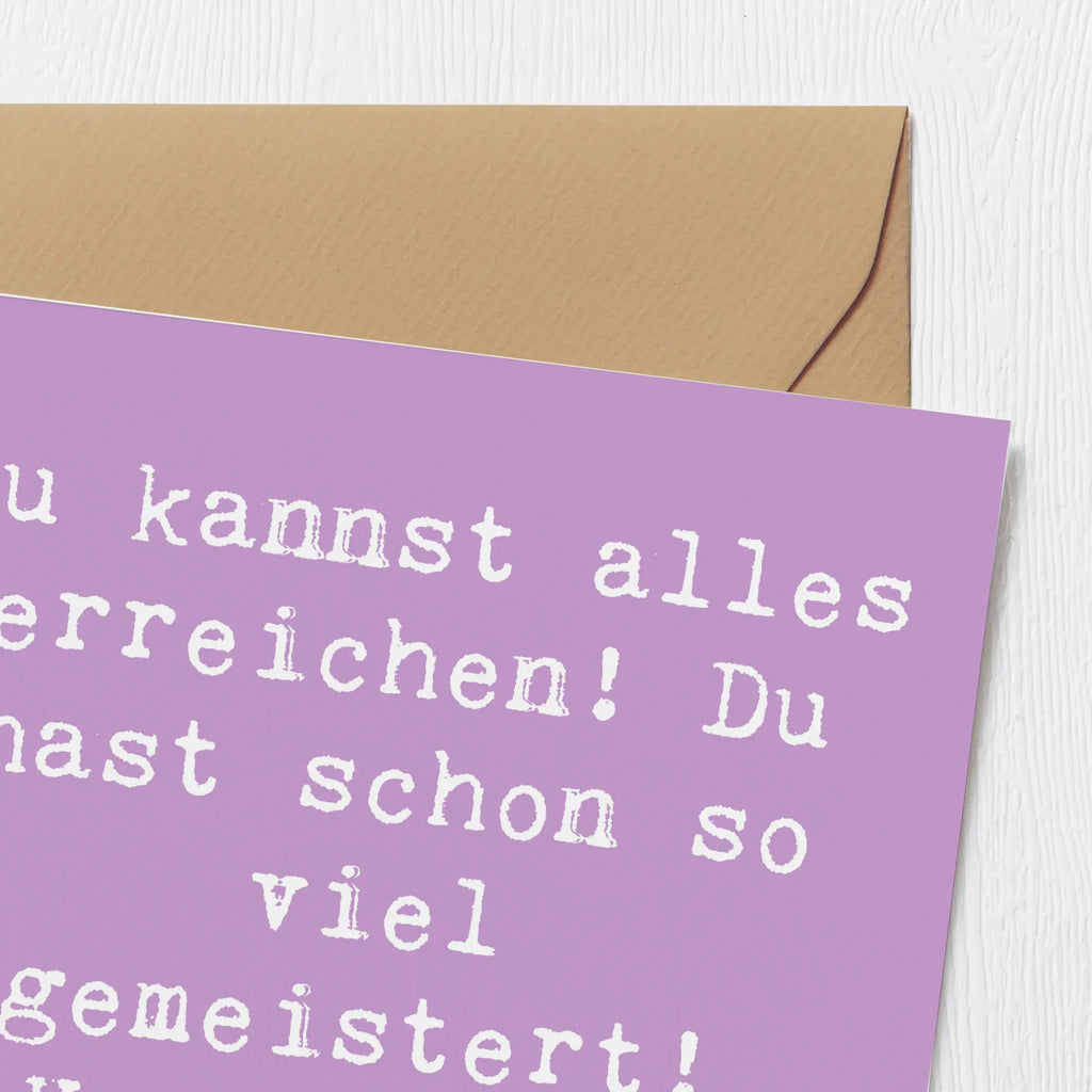 Deluxe Karte Spruch Selbstvertrauen stärken Glückwunschkarte, Geburtstagskarte, Einladungskarte, Hochwertige Grußkarte, Karte, Grußkarte, Hochzeitskarte, Hochwertige Klappkarte, Klappkarte