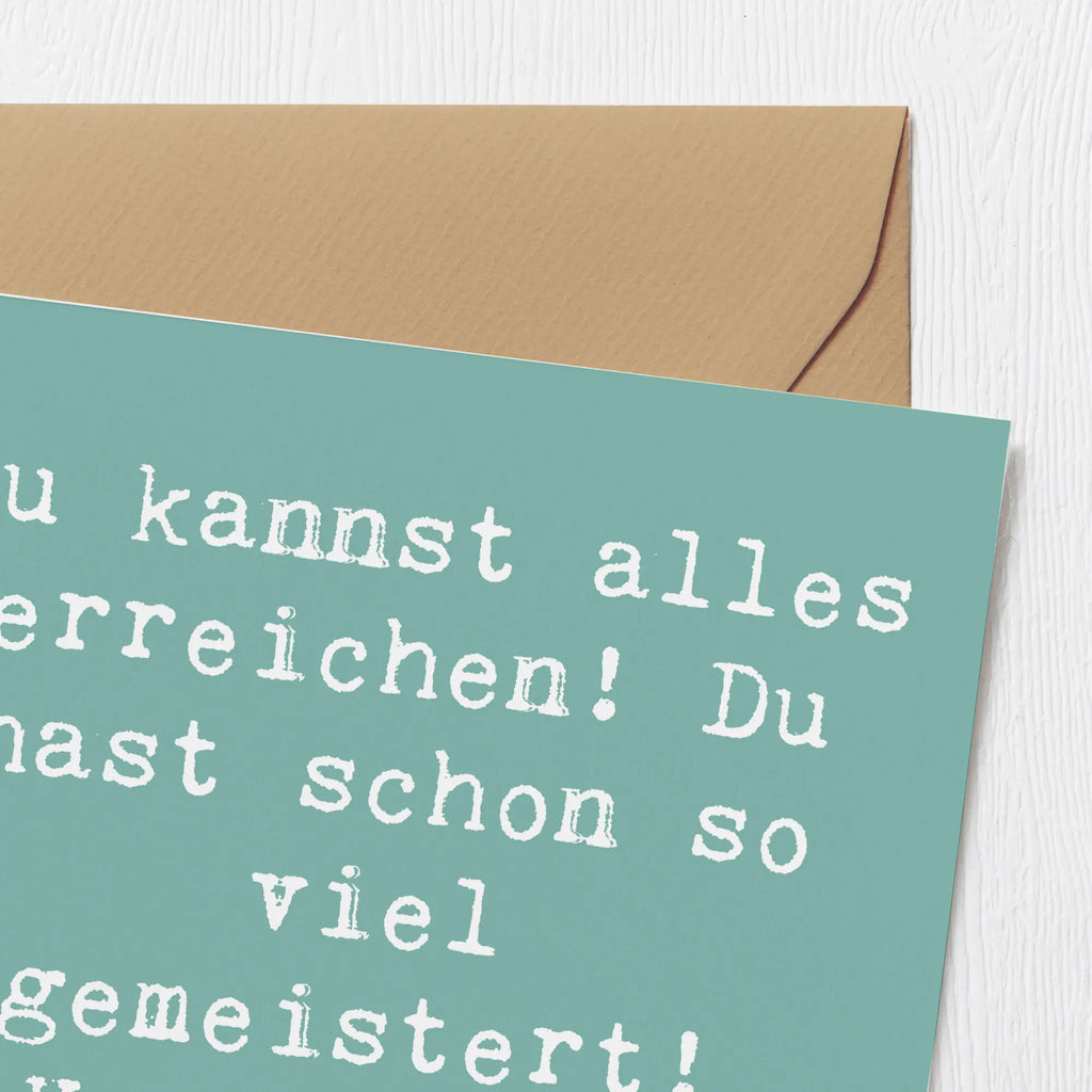 Deluxe Karte Spruch Selbstvertrauen stärken Glückwunschkarte, Geburtstagskarte, Einladungskarte, Hochwertige Grußkarte, Karte, Grußkarte, Hochzeitskarte, Hochwertige Klappkarte, Klappkarte