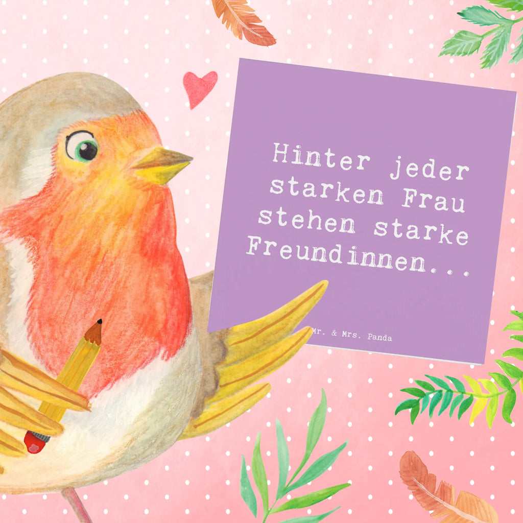 Deluxe Card Saying Hinter jeder starken Frau stehen starke Freundinnen... Hochwertige Klappkarte, Klappkarte, Geburtstagskarte, Hochwertige Grußkarte, Karte, Grußkarte, Glückwunschkarte, Hochzeitskarte, Einladungskarte, sprüche, zitate, spruch kollektion, inspiration, motivation, lebensweisheiten, geschenkideen, wanddeko, wohnaccessoires, sprüche sammlung, schöne sprüche, glück, liebe, freude, lächeln, alltag verschönern, nachhaltige geschenke, dekoration, kreativ, einzigartig, shopify, mr and mrs panda