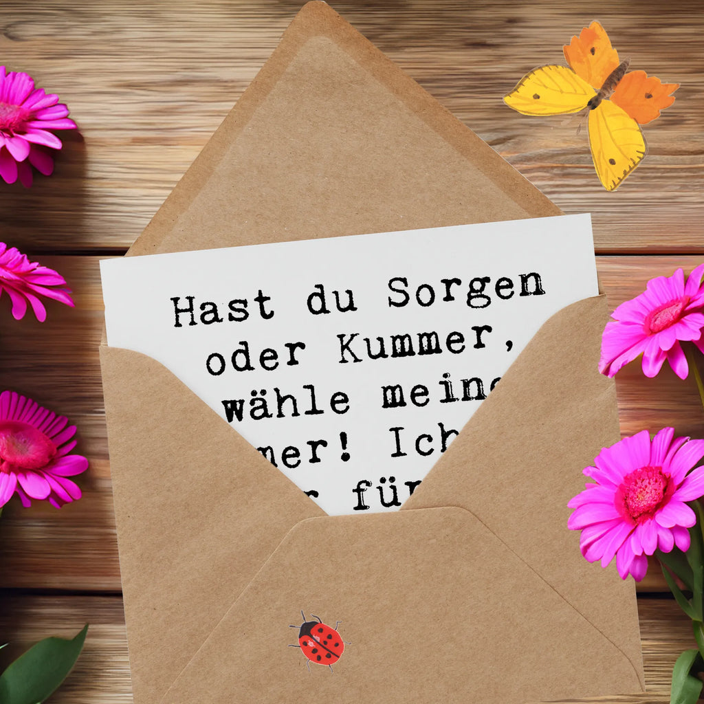 Deluxe Karte Spruch Trost Nummer Glückwunschkarte, Hochwertige Klappkarte, Einladungskarte, Klappkarte, Geburtstagskarte, Karte, Hochwertige Grußkarte, Grußkarte, Hochzeitskarte