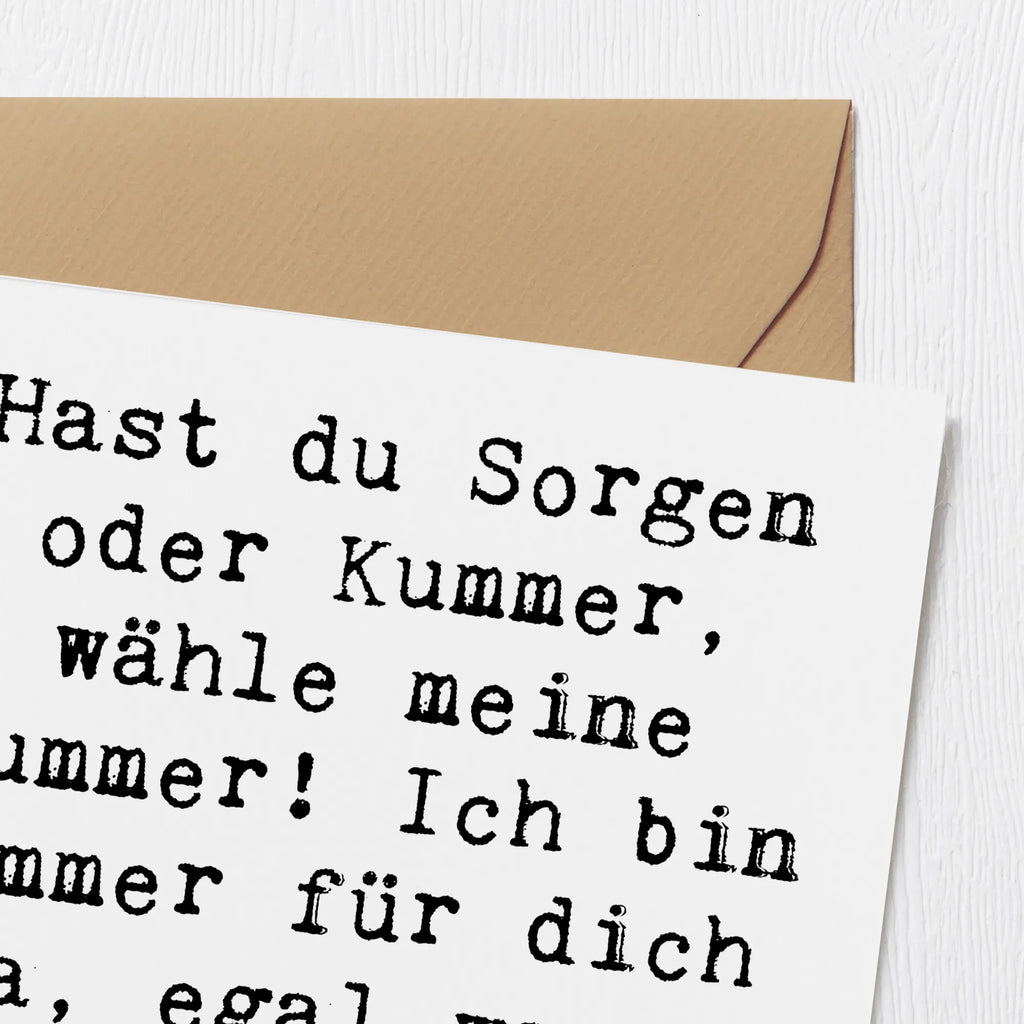 Deluxe Karte Spruch Trost Nummer Glückwunschkarte, Hochwertige Klappkarte, Einladungskarte, Klappkarte, Geburtstagskarte, Karte, Hochwertige Grußkarte, Grußkarte, Hochzeitskarte