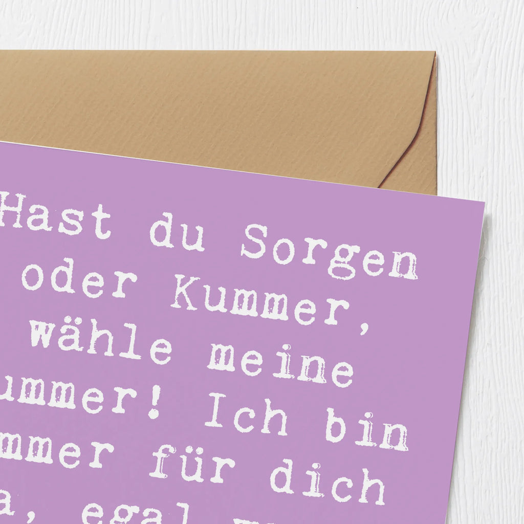 Deluxe Karte Spruch Trost Nummer Glückwunschkarte, Hochwertige Klappkarte, Einladungskarte, Klappkarte, Geburtstagskarte, Karte, Hochwertige Grußkarte, Grußkarte, Hochzeitskarte