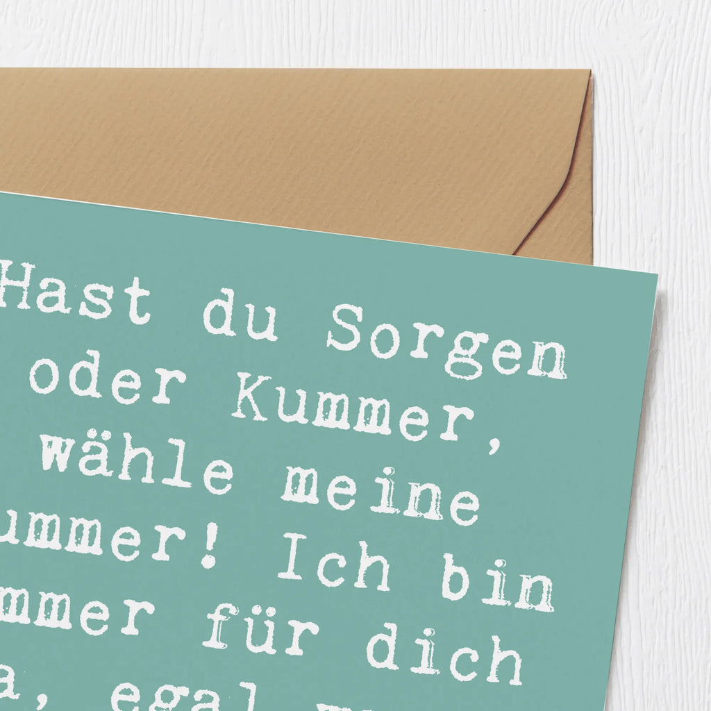 Deluxe Karte Spruch Trost Nummer Glückwunschkarte, Hochwertige Klappkarte, Einladungskarte, Klappkarte, Geburtstagskarte, Karte, Hochwertige Grußkarte, Grußkarte, Hochzeitskarte
