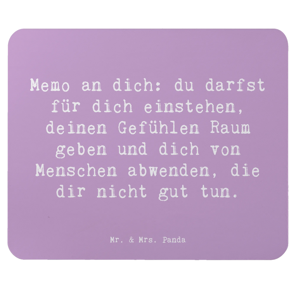 Mouse mat Saying Memo an dich: du darfst für dich einstehen, deinen Gefühlen Raum geben und dich von Menschen abwenden, die dir nicht gut tun. Mousepad, Büroausstattung, Mauspad Büro, Designer Mauspad, Mausunterlage, Arbeitszimmer, PC Zubehör, Einzigartiges Mauspad, Mauspad, Computer zubehör