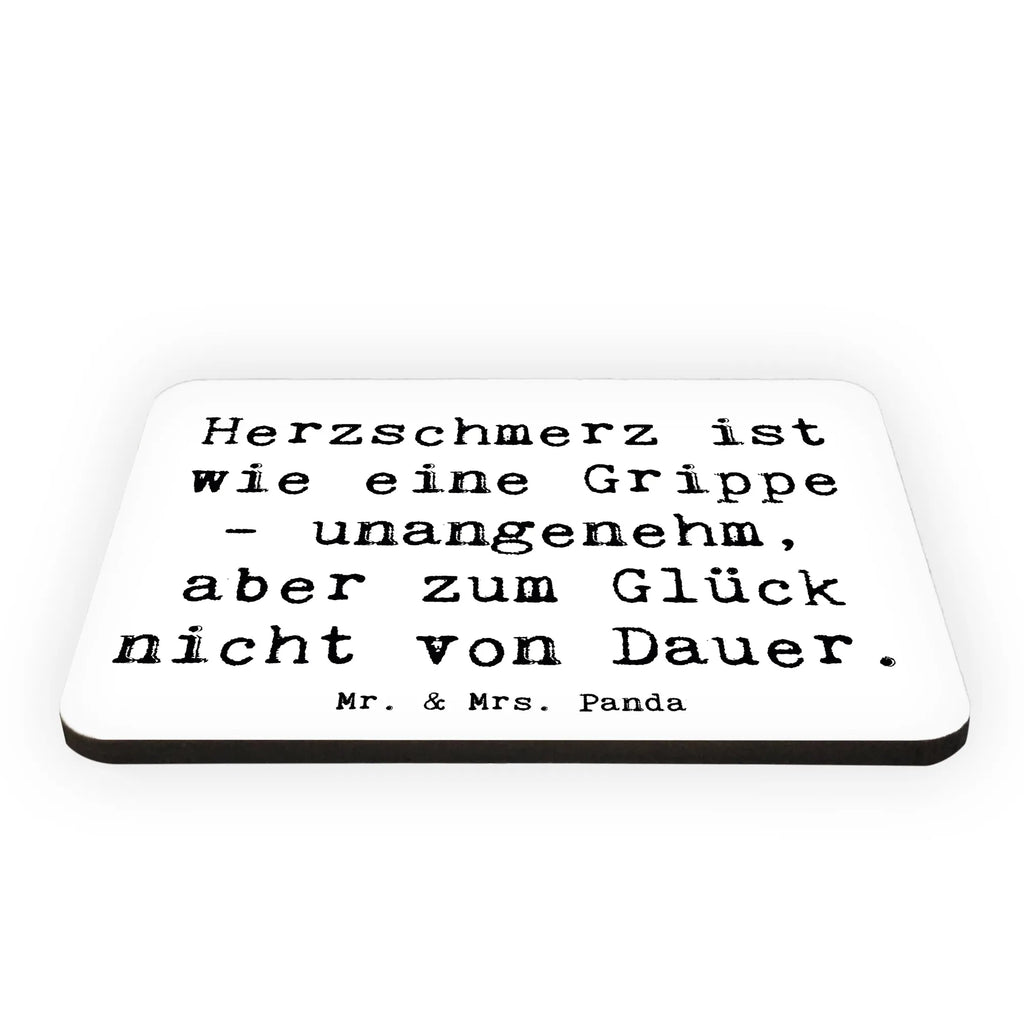 Magnet Saying Herzschmerz ist wie eine Grippe - unangenehm, aber zum Glück nicht von Dauer. Kühlschrank Dekoration, Pinnwandmagnet, Motivmagnete, Dekomagnet, Souvenir Magnet, Notiz Magnet, Whiteboard Magnet, Kühlschrankmagnet