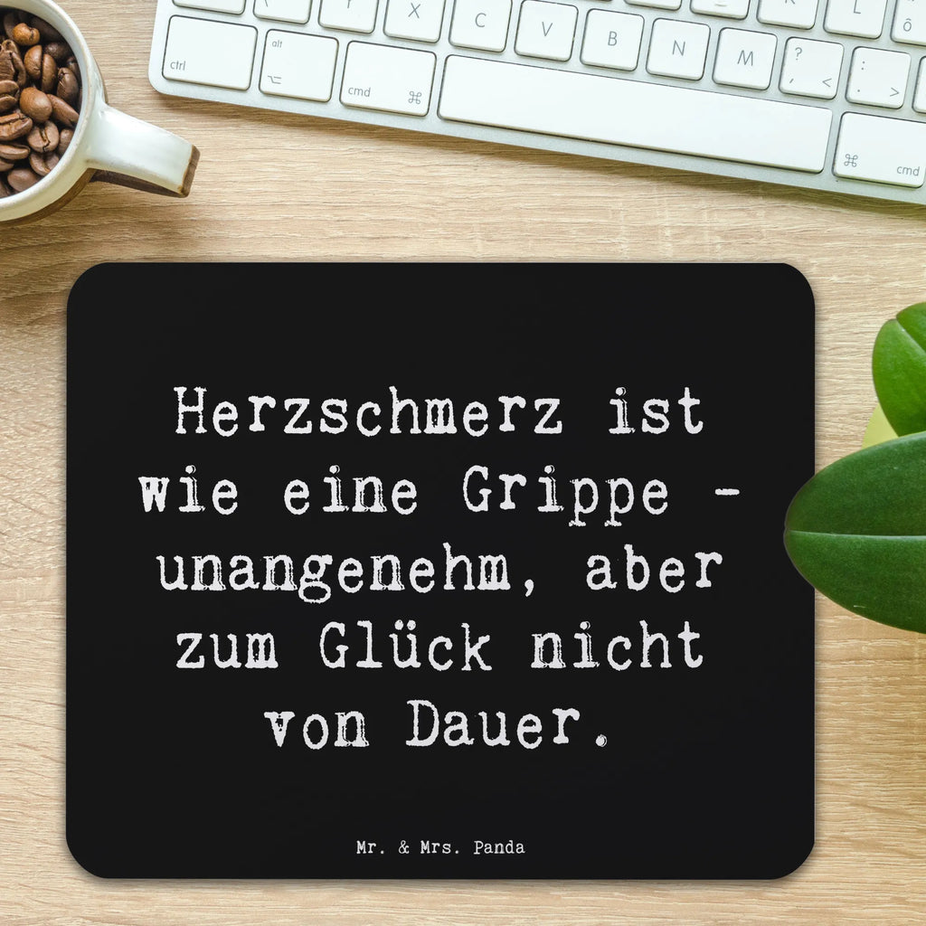 Mauspad Spruch Herzschmerz Grippe Arbeitszimmer, Büroausstattung, PC Zubehör, Computer zubehör, Mausunterlage, Mousepad, Mauspad Büro, Einzigartiges Mauspad, Mauspad, Designer Mauspad