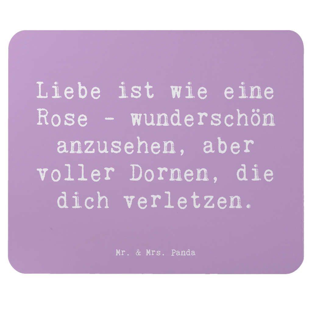 Mouse mat Saying Liebe ist wie eine Rose - wunderschön anzusehen, aber voller Dornen, die dich verletzen. Mausunterlage, Mauspad Büro, Arbeitszimmer, Büroausstattung, Mauspad, Computer zubehör, Designer Mauspad, PC Zubehör, Mousepad, Einzigartiges Mauspad