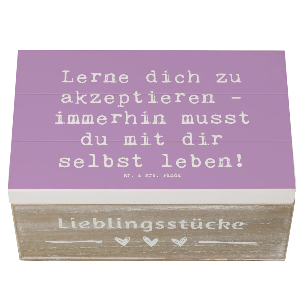 Holzkiste Spruch Selbstakzeptanz Lernen Erinnerungskiste, Erinnerungsbox, Schatzkiste, Kiste, Truhe, Holzkiste, Aufbewahrungsbox, XXL, Geschenkbox, Schatulle, Dekokiste, Geschenkdose