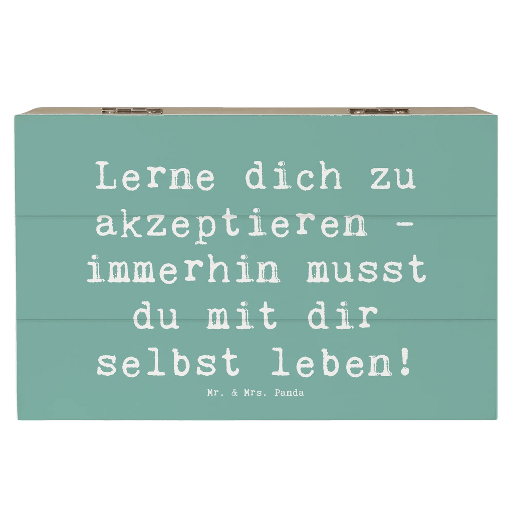 Holzkiste Spruch Selbstakzeptanz Lernen Erinnerungskiste, Erinnerungsbox, Schatzkiste, Kiste, Truhe, Holzkiste, Aufbewahrungsbox, XXL, Geschenkbox, Schatulle, Dekokiste, Geschenkdose