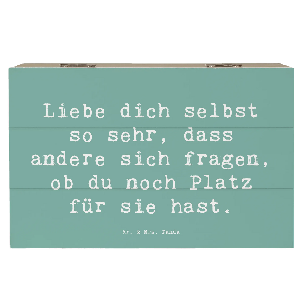 Wooden chest Saying Liebe dich selbst so sehr, dass andere sich fragen, ob du noch Platz für sie hast. Schatulle, Geschenkbox, Dekokiste, Truhe, Kiste, Erinnerungsbox, Schatzkiste, Holzkiste, Aufbewahrungsbox, Geschenkdose, Erinnerungskiste, XXL