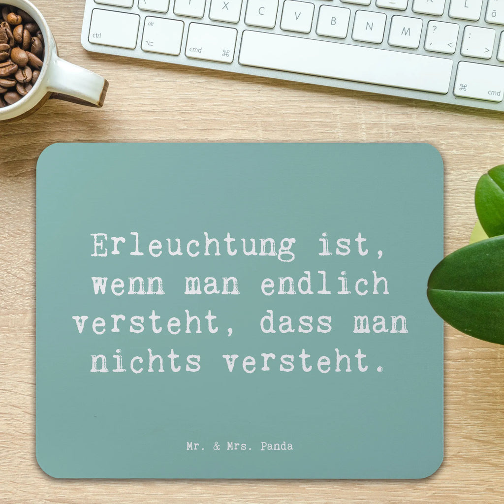 Mauspad Spruch Erleuchtung Weisheit Büroausstattung, PC Zubehör, Computer zubehör, Mauspad Büro, Einzigartiges Mauspad, Designer Mauspad, Mausunterlage, Mauspad, Arbeitszimmer, Mousepad