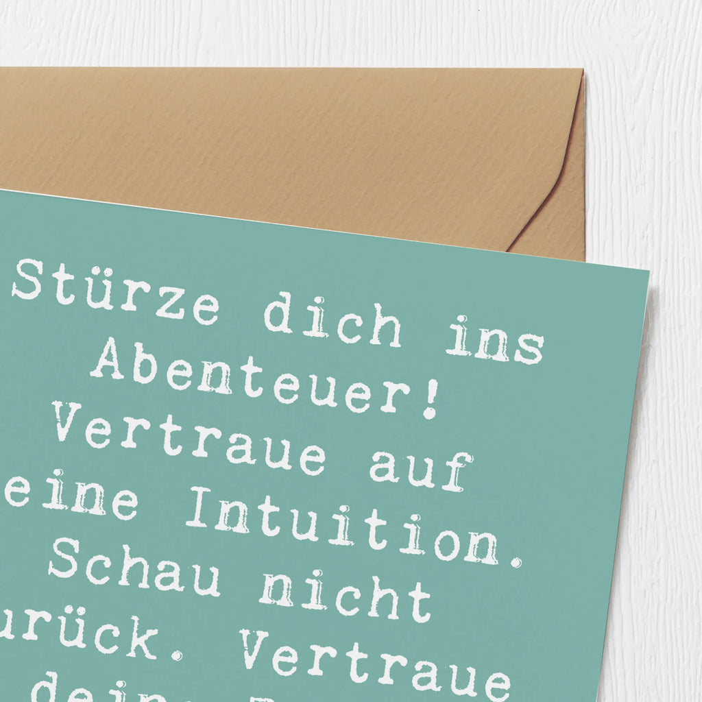 Deluxe Karte Spruch Tapferkeit und Intuition Glückwunschkarte, Geburtstagskarte, Hochwertige Grußkarte, Karte, Hochwertige Klappkarte, Grußkarte, Klappkarte, Einladungskarte, Hochzeitskarte