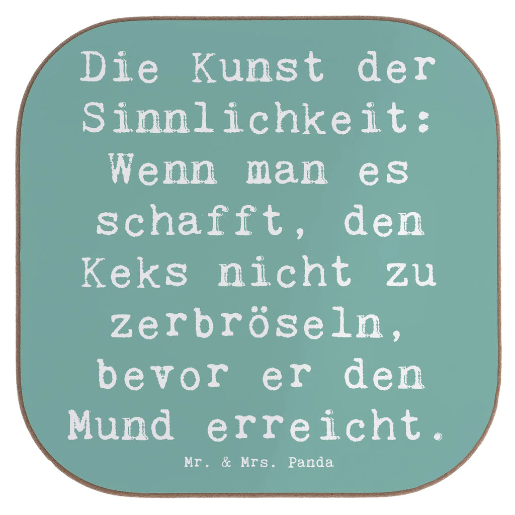 Square coaster Saying Die Kunst der Sinnlichkeit: Wenn man es schafft, den Keks nicht zu zerbröseln, bevor er den Mund erreicht. Untersetzer für Gläser, Korkuntersetzer, Holzuntersetzer, Untersetzer aus Holz, Untersetzer Holz, Glasuntersetzer, Untersetzer Gläser, Getränkeuntersetzer, Bierdeckel, Untersetzer, Untersetzer Design, Tassen Untersetzer