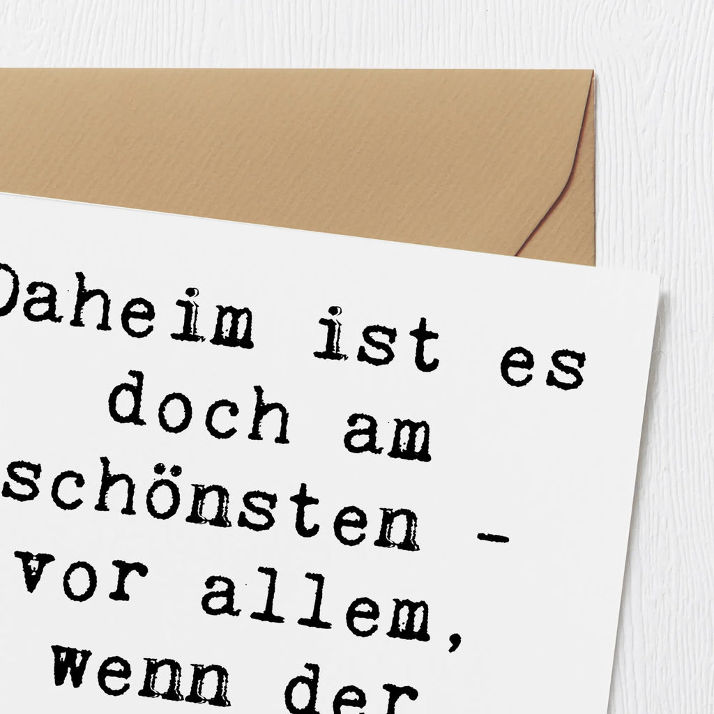 Deluxe Card Saying Daheim ist es doch am schönsten - vor allem, wenn der Kühlschrank voll ist. Hochzeitskarte, Geburtstagskarte, Klappkarte, Glückwunschkarte, Hochwertige Grußkarte, Einladungskarte, Karte, Grußkarte, Hochwertige Klappkarte