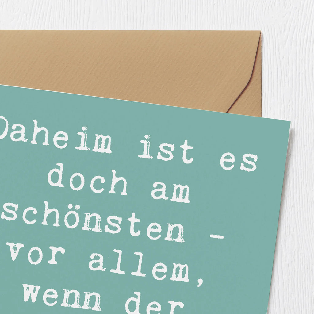 Deluxe Card Saying Daheim ist es doch am schönsten - vor allem, wenn der Kühlschrank voll ist. Hochzeitskarte, Geburtstagskarte, Klappkarte, Glückwunschkarte, Hochwertige Grußkarte, Einladungskarte, Karte, Grußkarte, Hochwertige Klappkarte