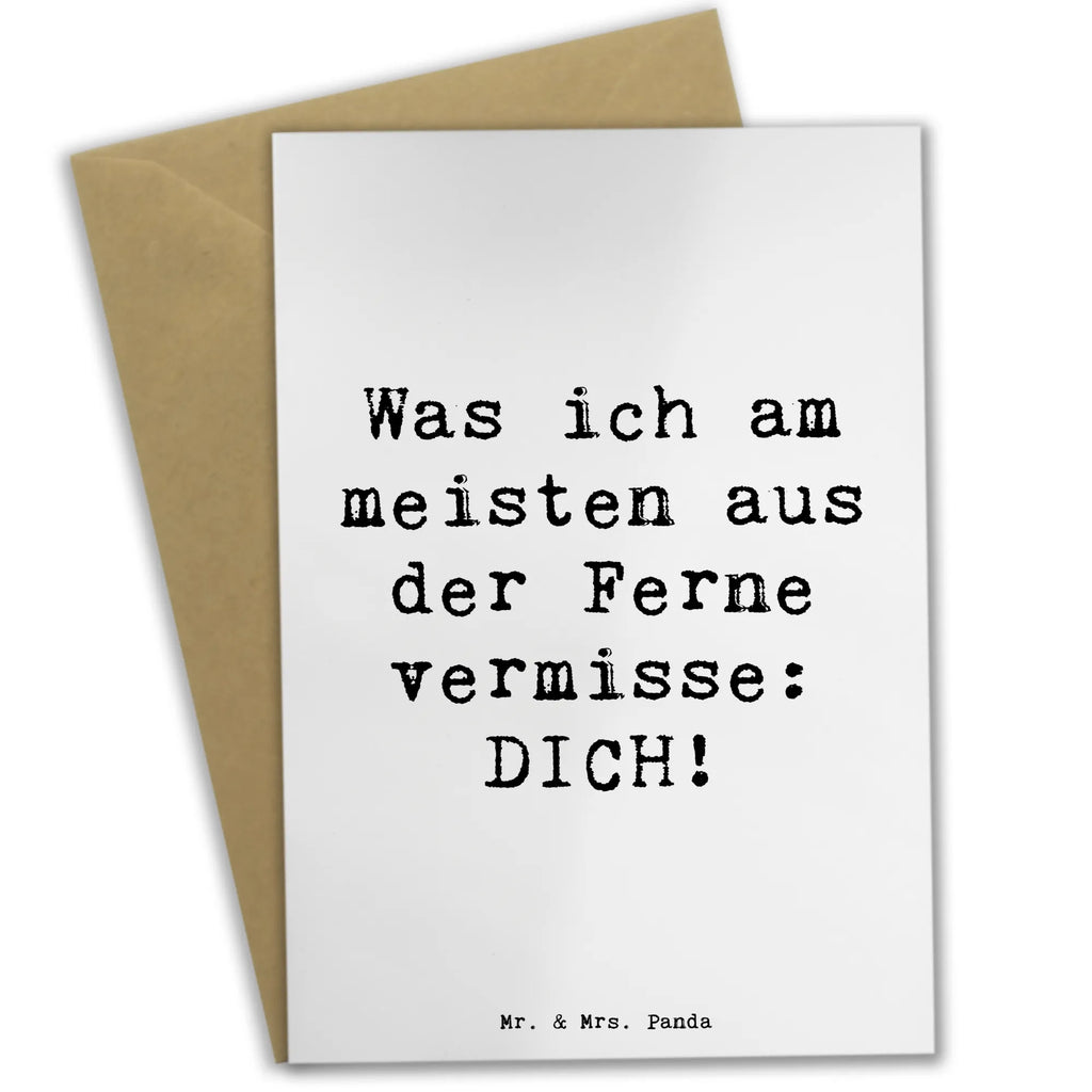 Greetings card Saying Was ich am meisten aus der Ferne vermisse: DICH! Hochzeitskarte, Klappkarte, Glückwunschkarte, Einladungskarte, Grußkarte, Ansichtskarten, Karte, Geburtstagskarte