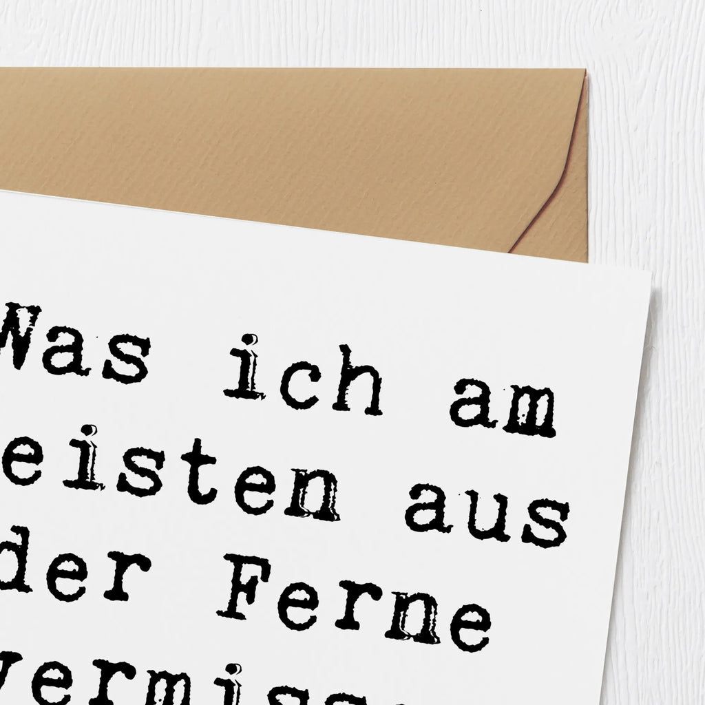 Deluxe Card Saying Was ich am meisten aus der Ferne vermisse: DICH! Grußkarte, Glückwunschkarte, Karte, Geburtstagskarte, Hochwertige Grußkarte, Hochwertige Klappkarte, Einladungskarte, Klappkarte, Hochzeitskarte
