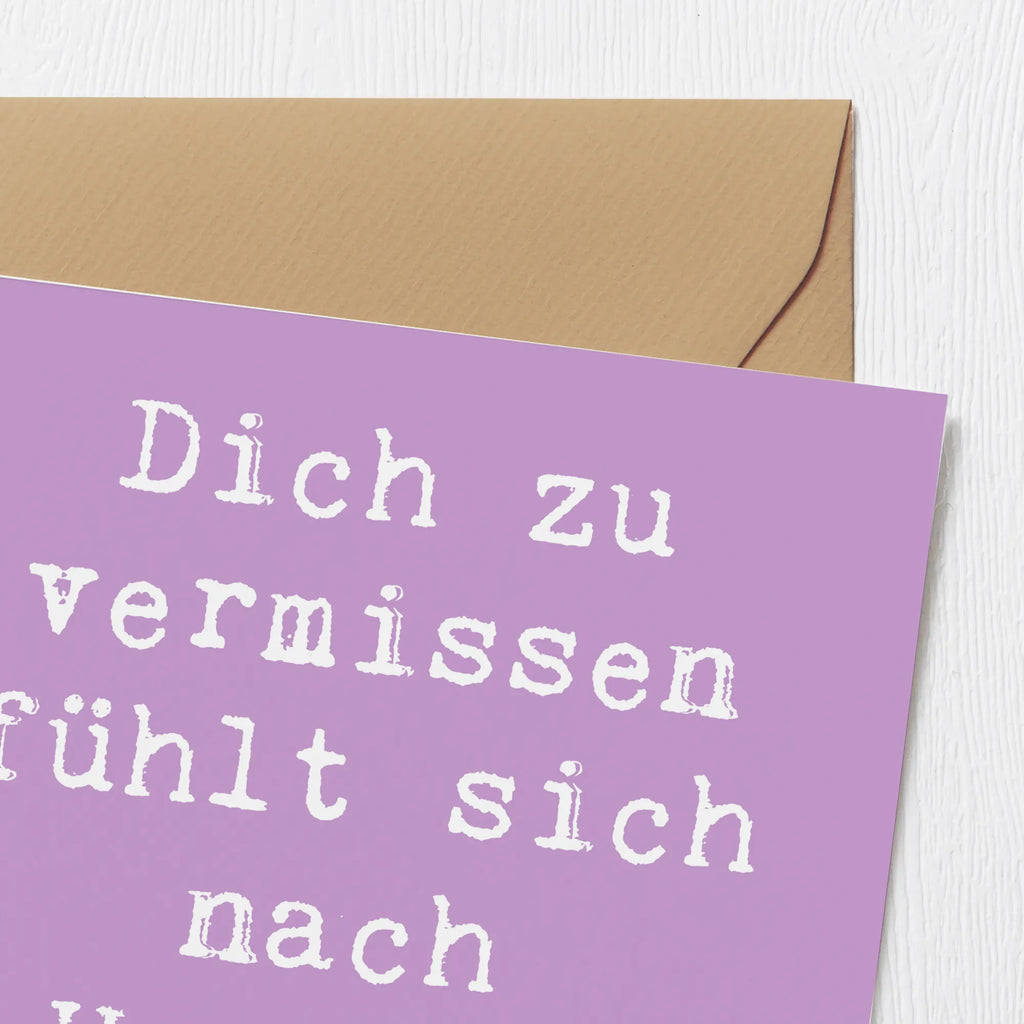 Deluxe Karte Spruch Heimweh Sehnsucht Klappkarte, Hochwertige Grußkarte, Hochwertige Klappkarte, Hochzeitskarte, Einladungskarte, Geburtstagskarte, Karte, Grußkarte, Glückwunschkarte
