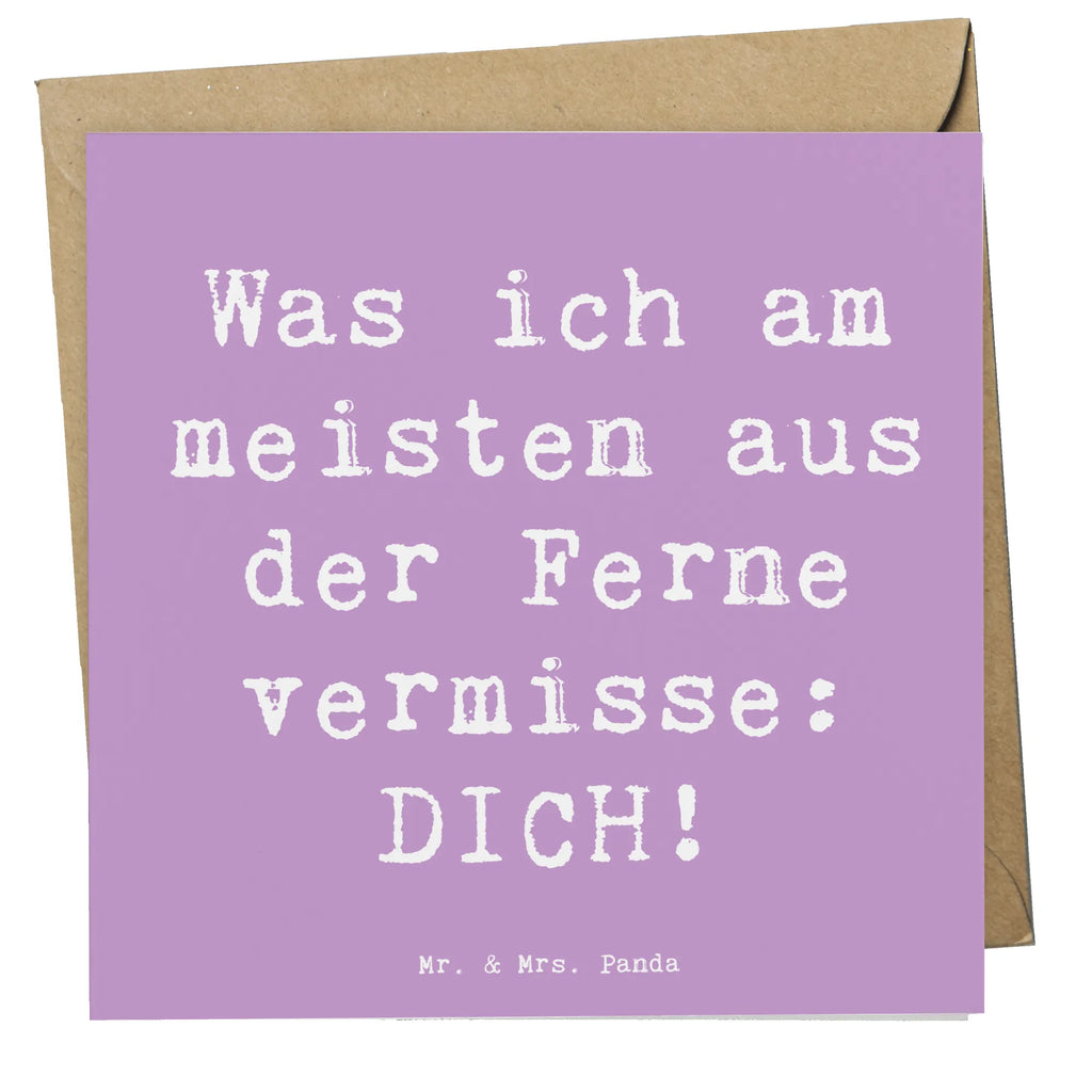 Deluxe Card Saying Was ich am meisten aus der Ferne vermisse: DICH! Grußkarte, Glückwunschkarte, Karte, Geburtstagskarte, Hochwertige Grußkarte, Hochwertige Klappkarte, Einladungskarte, Klappkarte, Hochzeitskarte