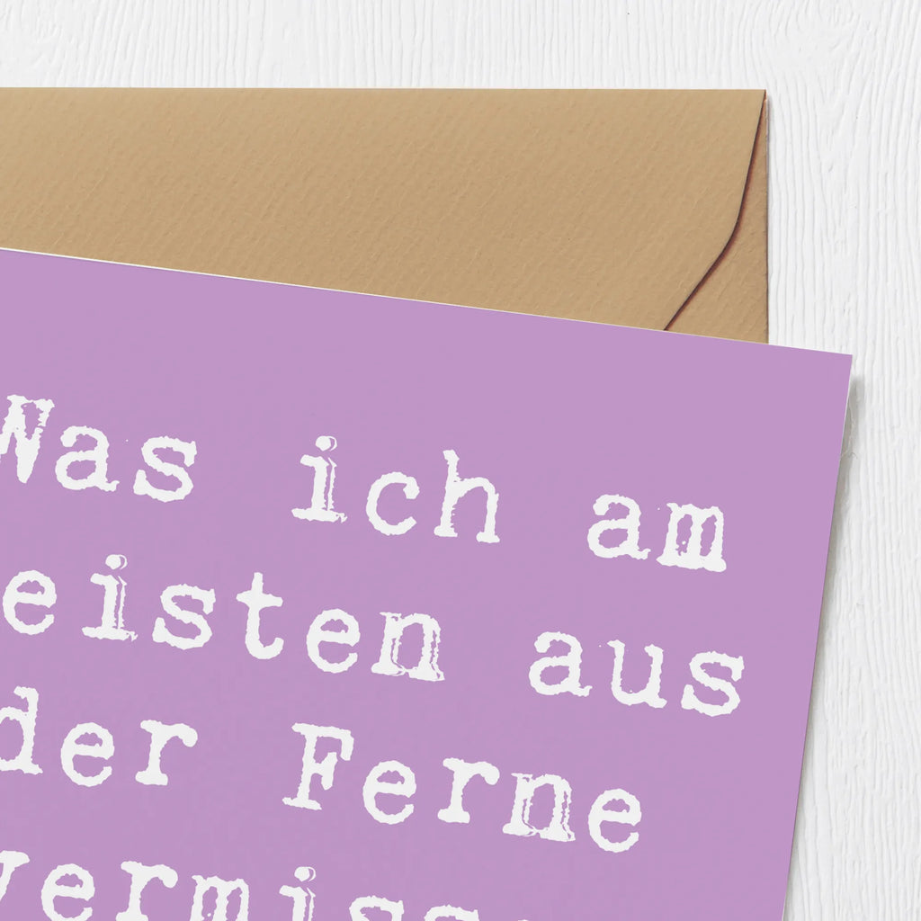 Deluxe Card Saying Was ich am meisten aus der Ferne vermisse: DICH! Grußkarte, Glückwunschkarte, Karte, Geburtstagskarte, Hochwertige Grußkarte, Hochwertige Klappkarte, Einladungskarte, Klappkarte, Hochzeitskarte
