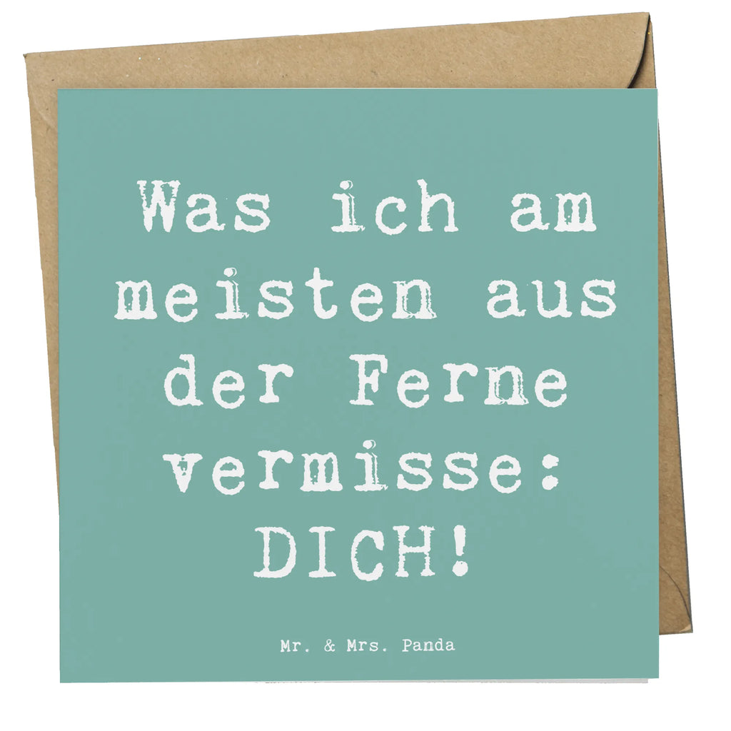 Deluxe Card Saying Was ich am meisten aus der Ferne vermisse: DICH! Grußkarte, Glückwunschkarte, Karte, Geburtstagskarte, Hochwertige Grußkarte, Hochwertige Klappkarte, Einladungskarte, Klappkarte, Hochzeitskarte