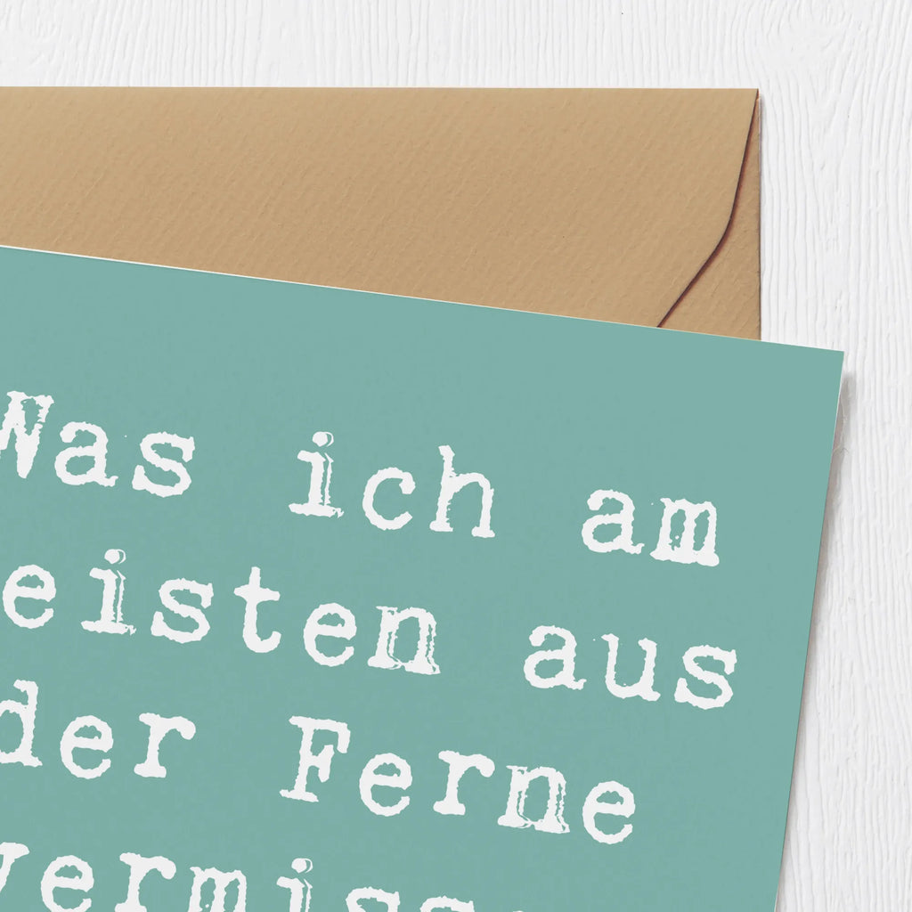 Deluxe Card Saying Was ich am meisten aus der Ferne vermisse: DICH! Grußkarte, Glückwunschkarte, Karte, Geburtstagskarte, Hochwertige Grußkarte, Hochwertige Klappkarte, Einladungskarte, Klappkarte, Hochzeitskarte